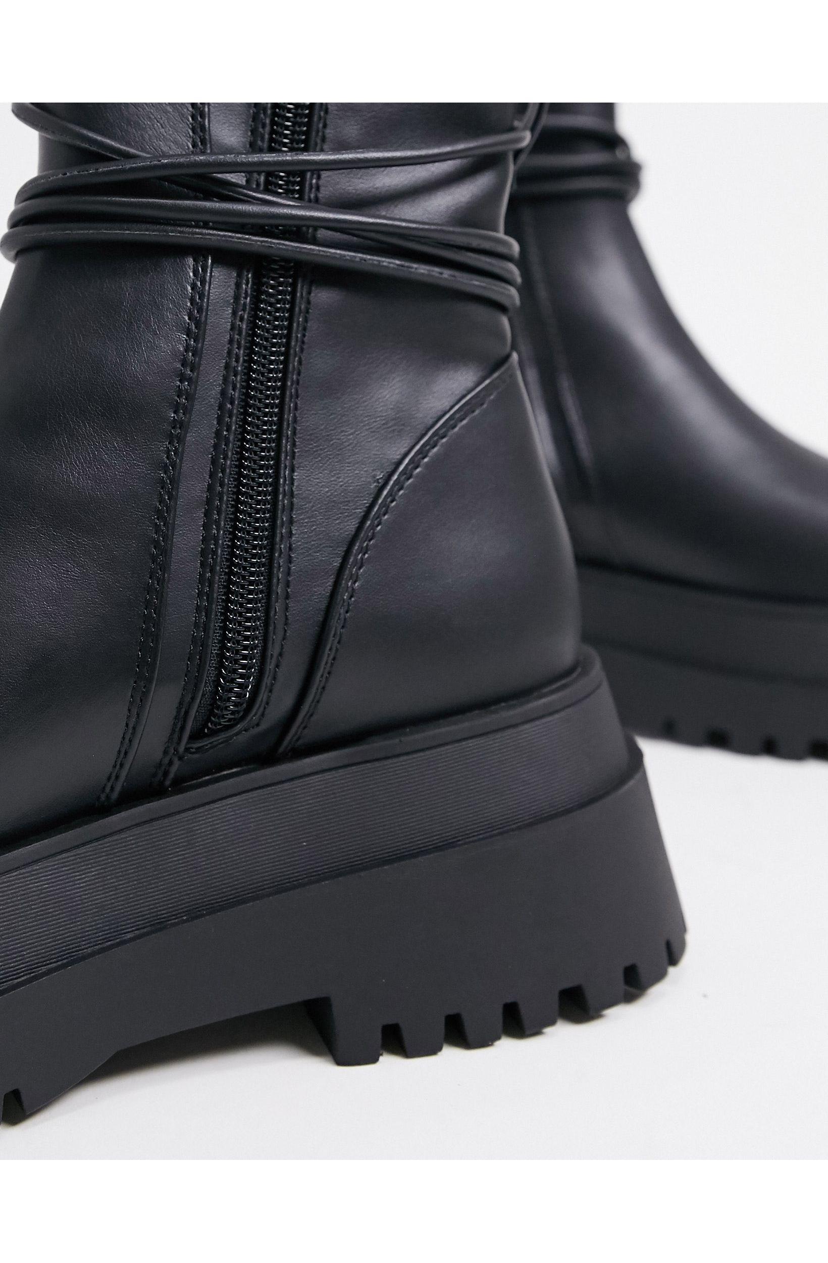 platform flat ankle boots