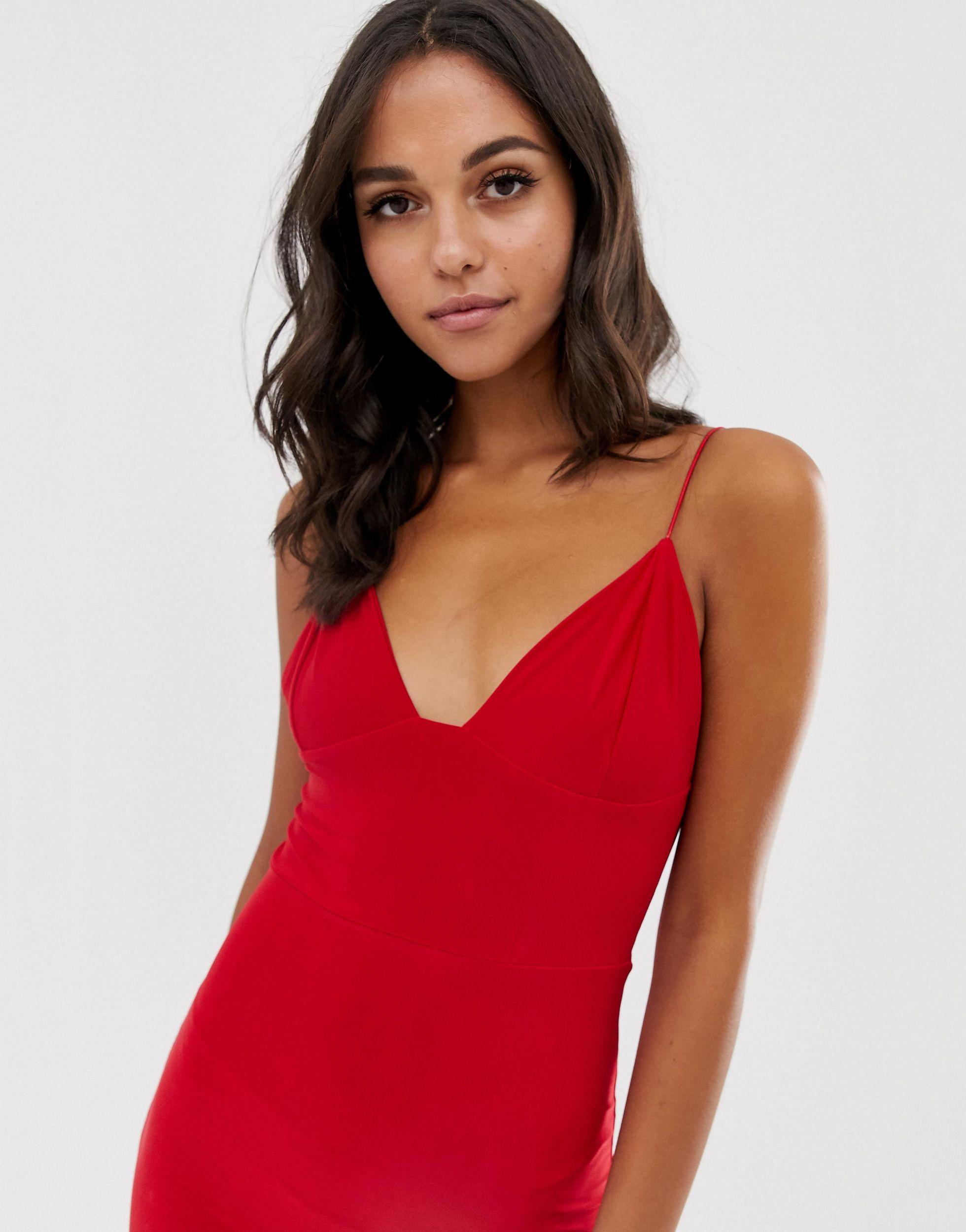 Fashionkilla Mini Cami Dress in Red | Lyst