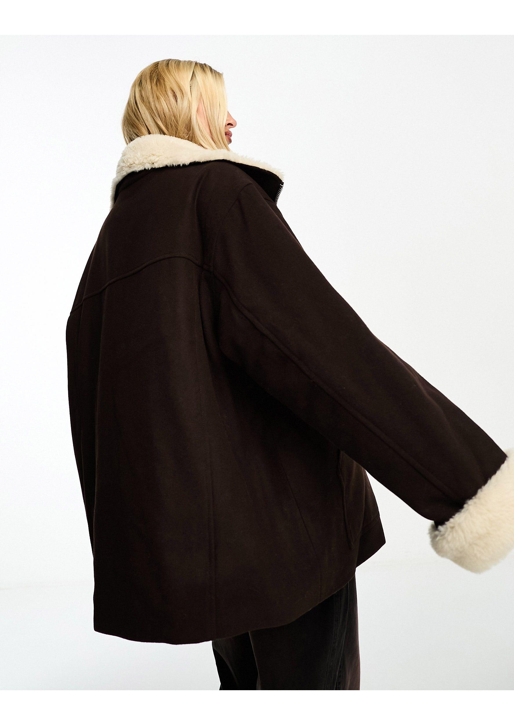 Weekday sales shearling jacket
