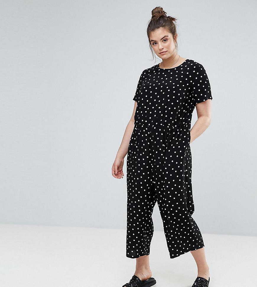 spot print jumpsuit