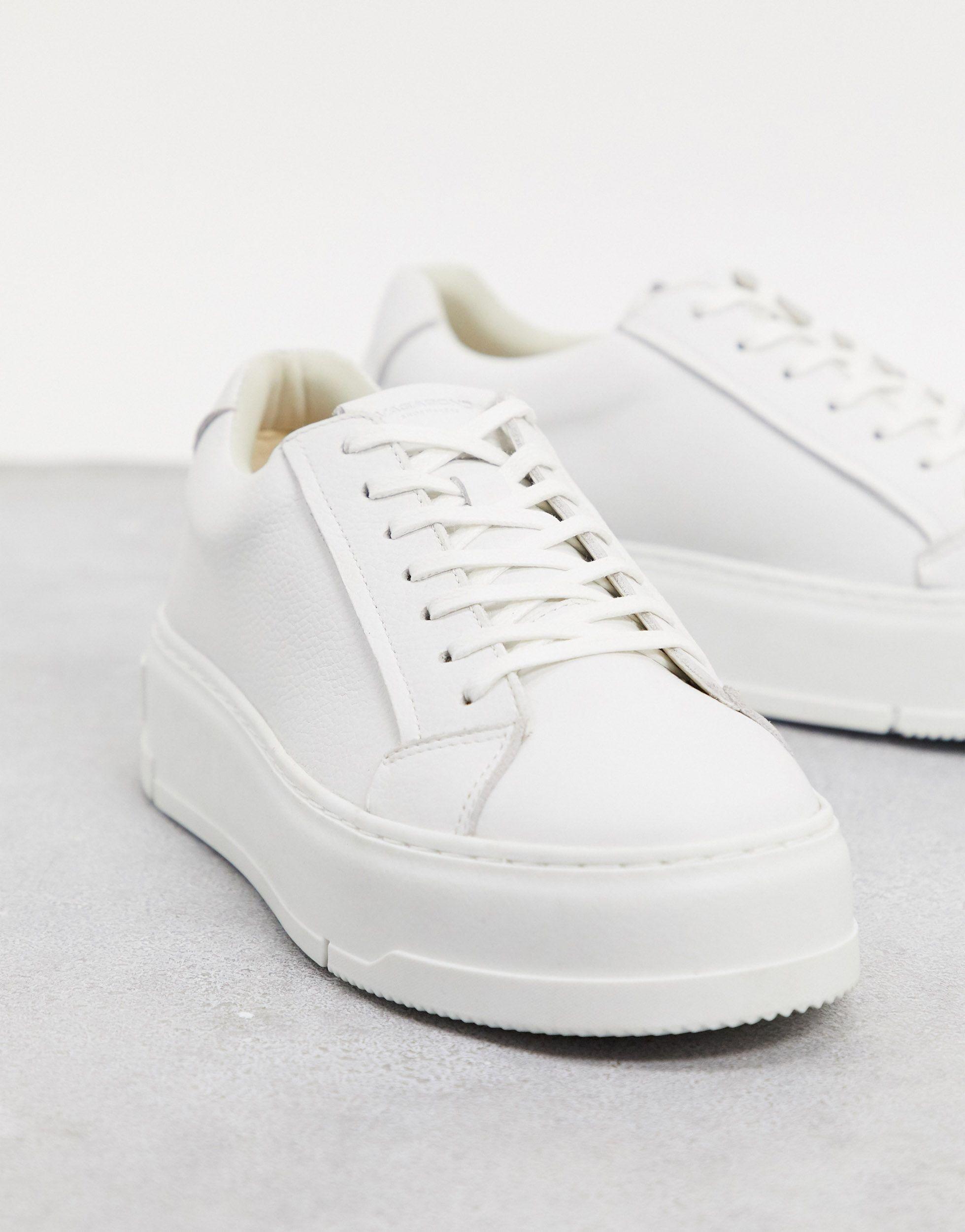 Nubikk Elise Blush leren plateau sneakers wit - Schoenen.nl
