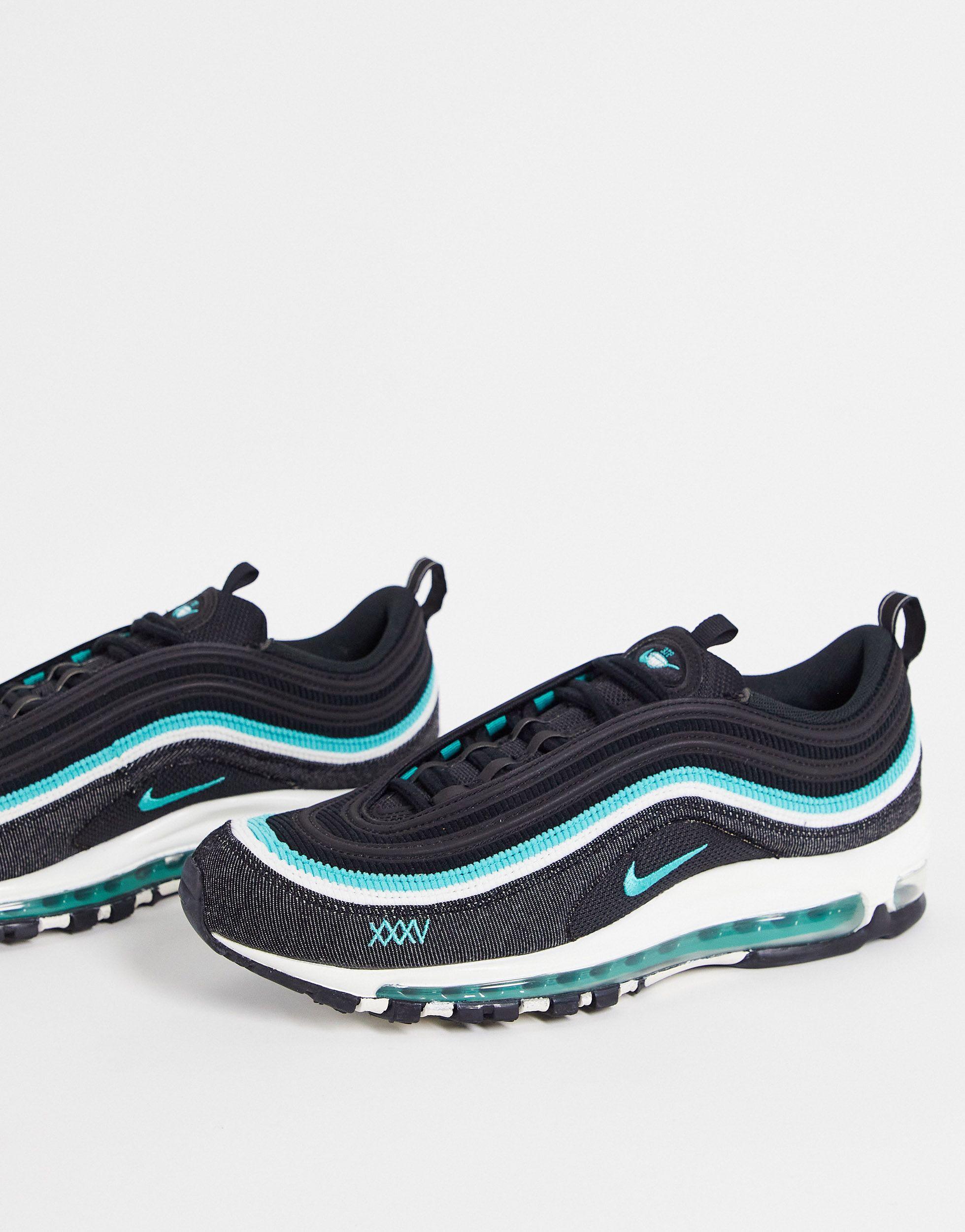 Nike women's air max 97 trainer black / grape / emerald cheap