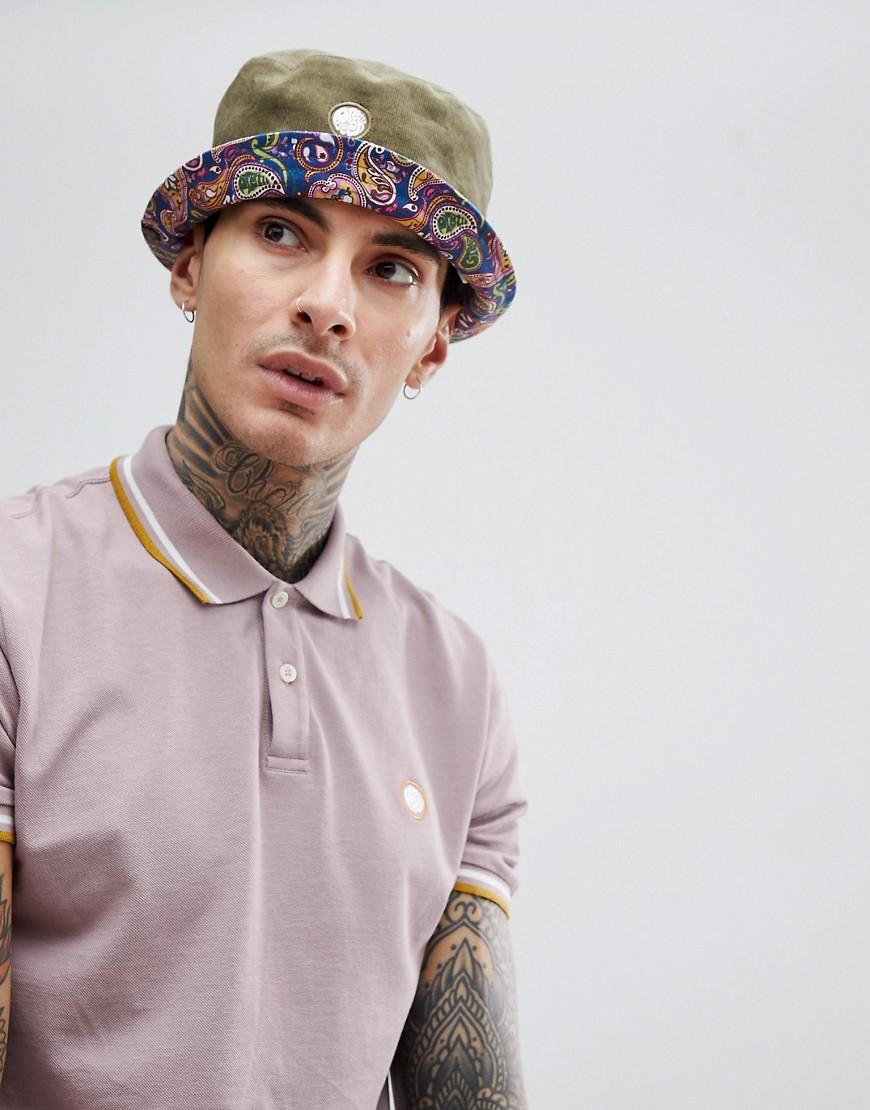 Cappello da pescatore a coste con stampa cachemire vintage multi di Pretty  Green da Uomo | Lyst