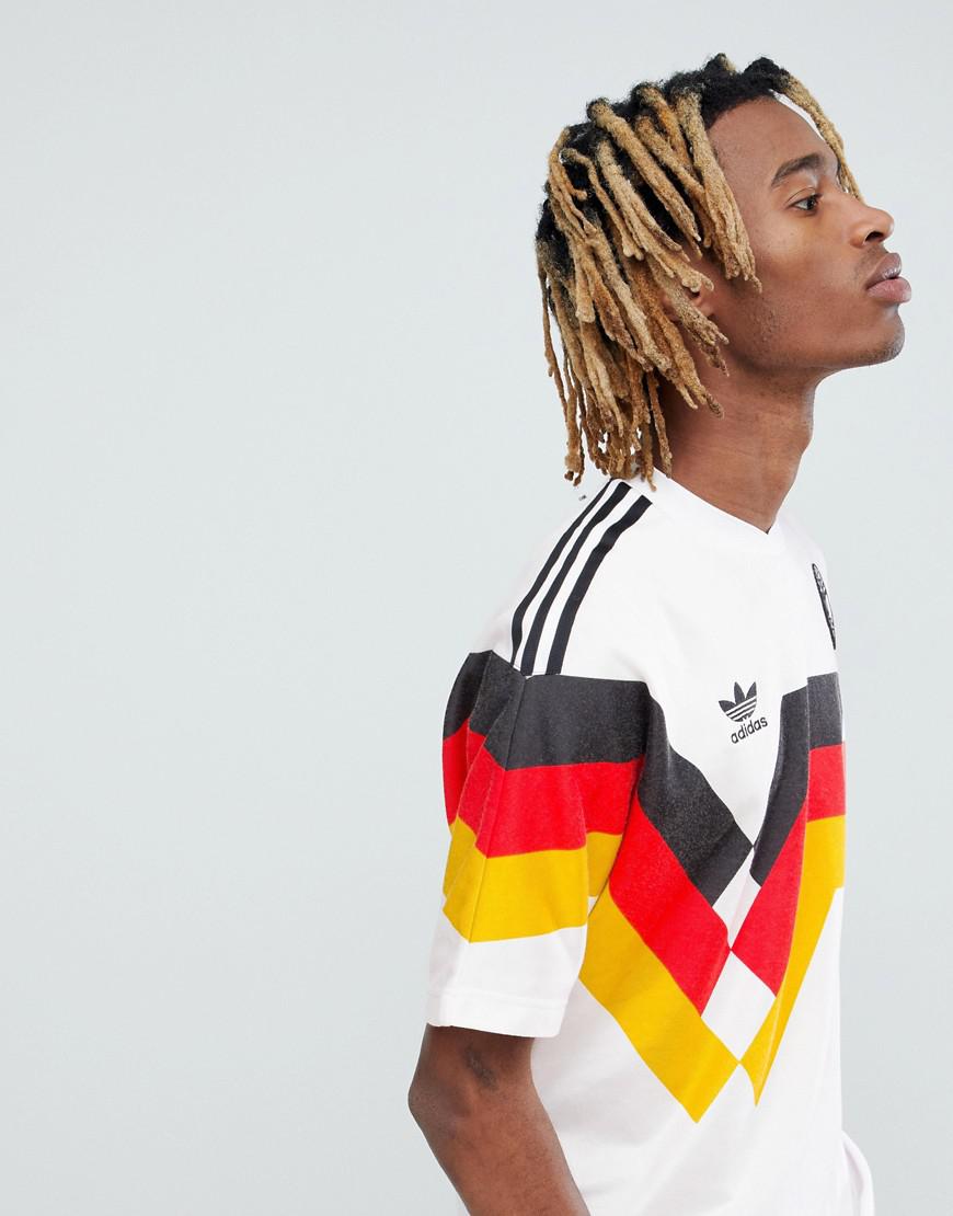 Maillot de football rétro de l'Allemagne en jersey adidas Originals pour  homme en coloris Blanc | Lyst