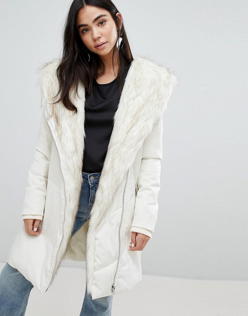 new look white coat
