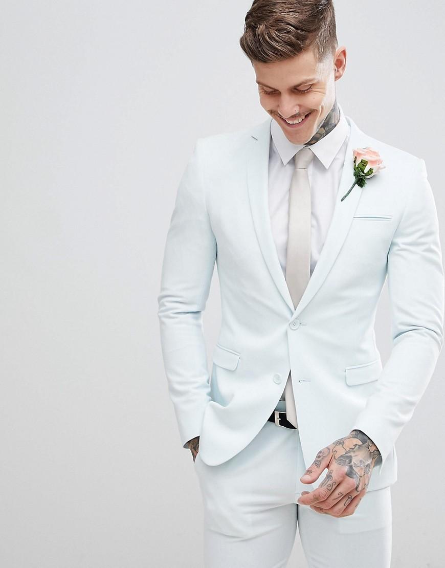 Chaqueta de traje muy entallada en azul pastel ASOS de hombre de color Azul  | Lyst