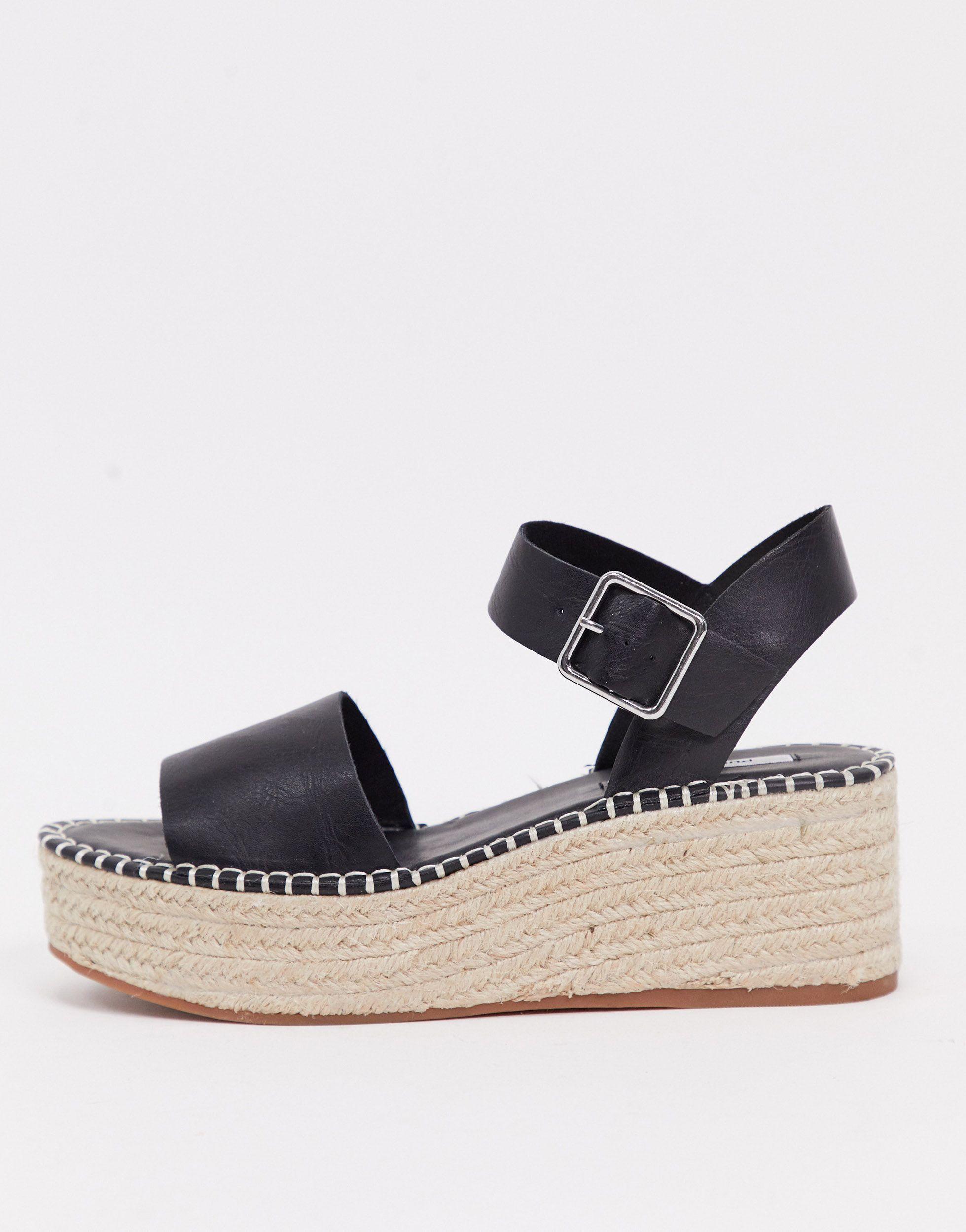 black flatform espadrille sandals