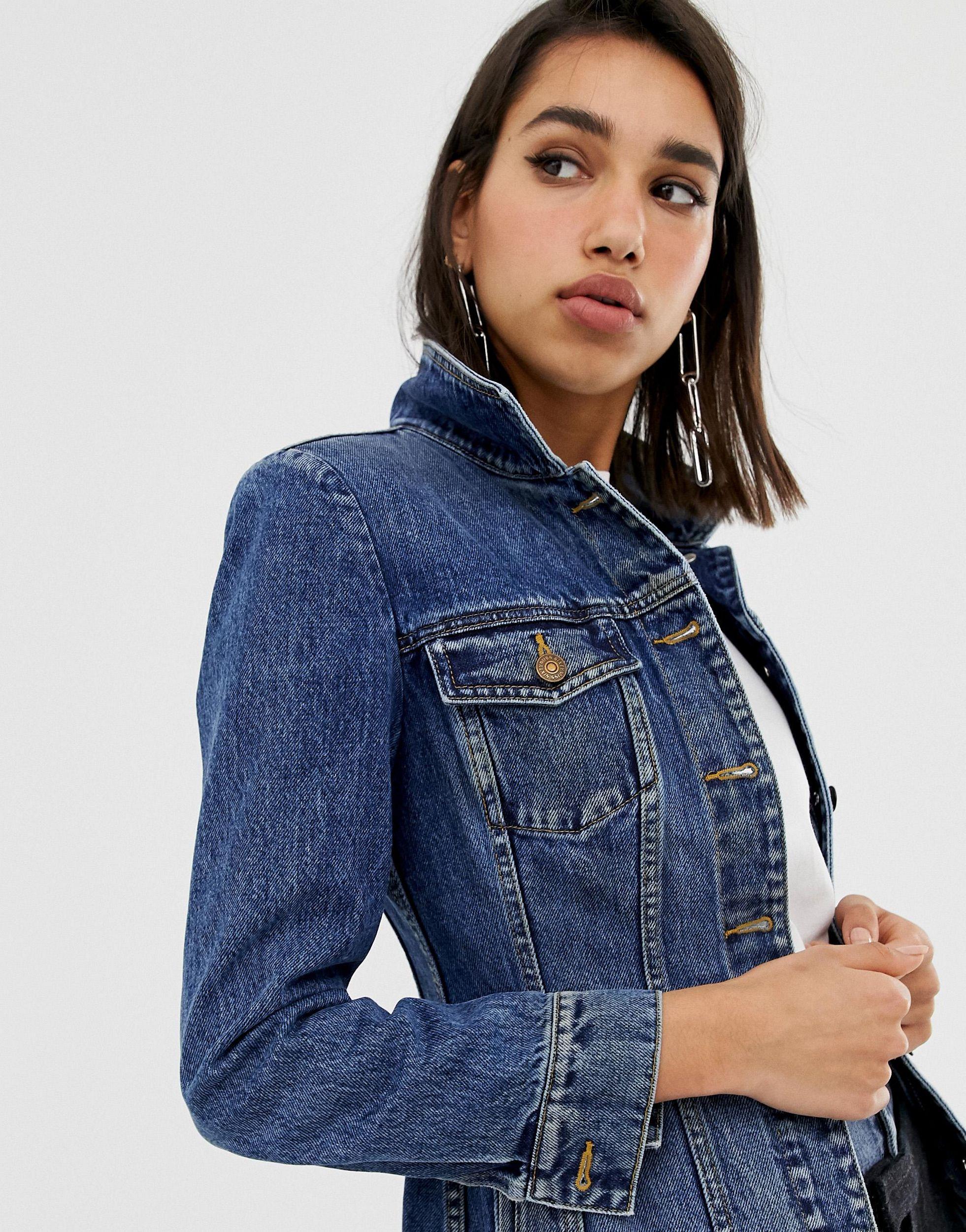 Miss Sixty Denim Jacket With Cinched Waist Detail in Blue | Lyst