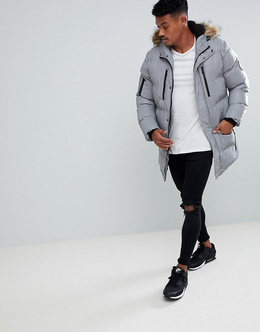 reflective fur jacket