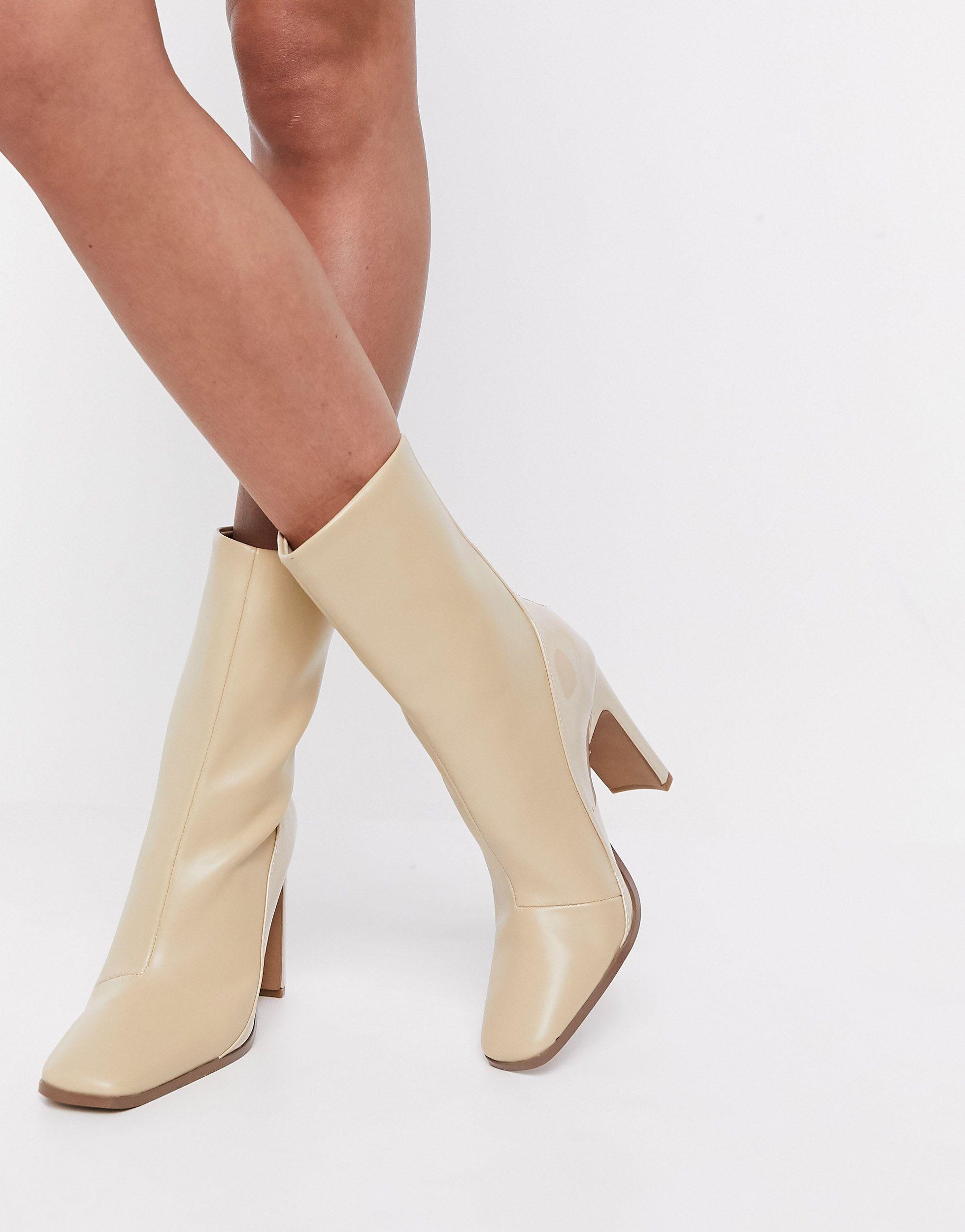 cream boot heels