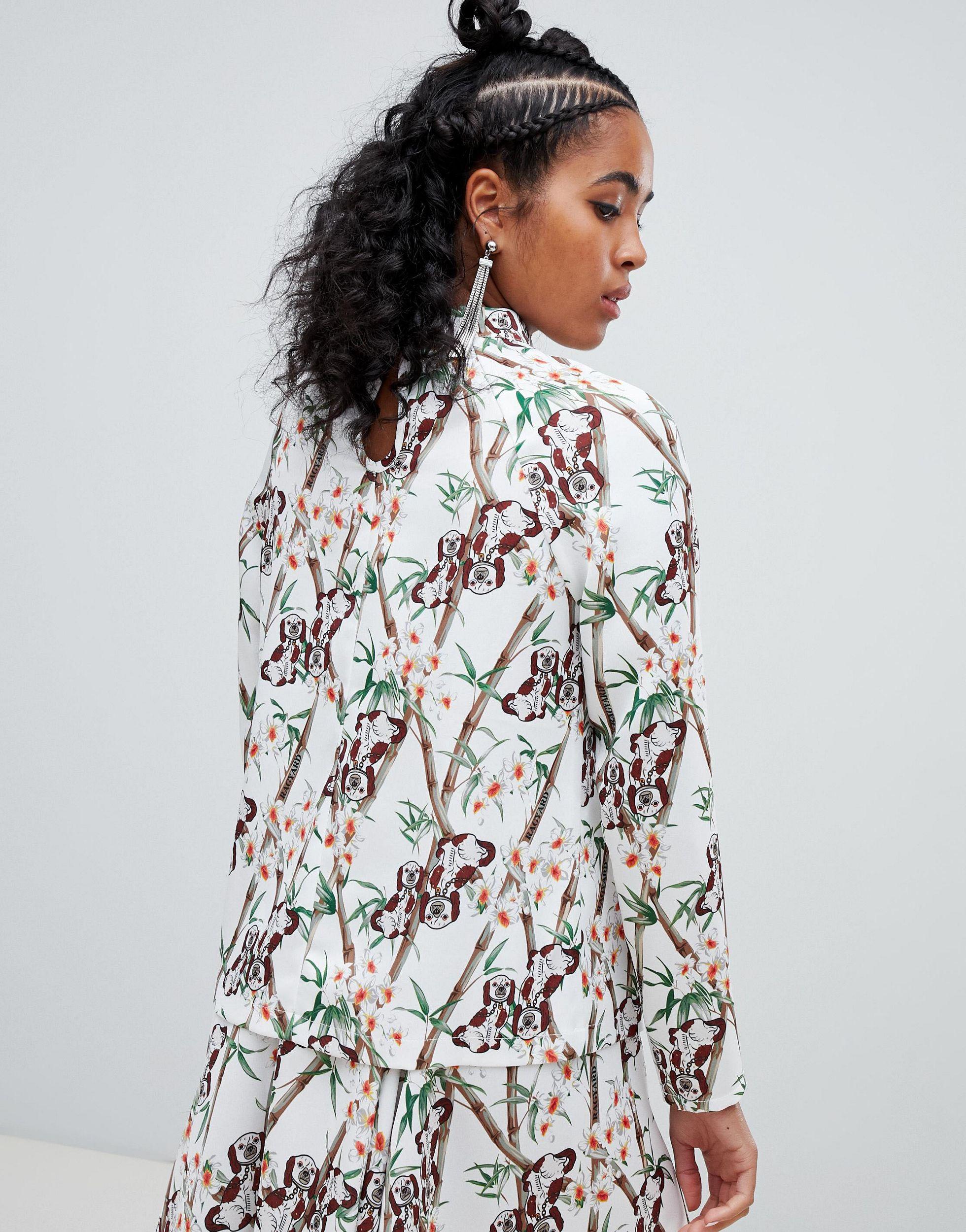 RAGYARD  Bluse mit Bambus- und Hundemotiv | Lyst DE