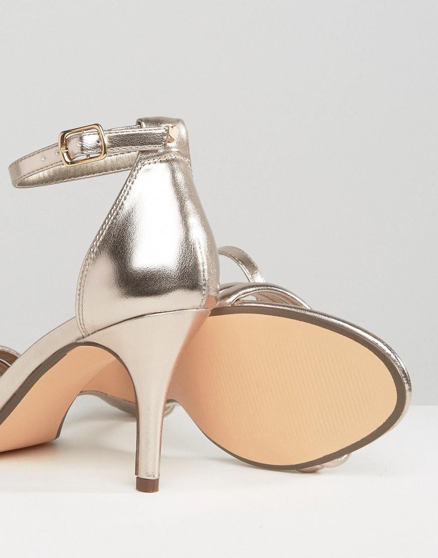 dune sandals rose gold