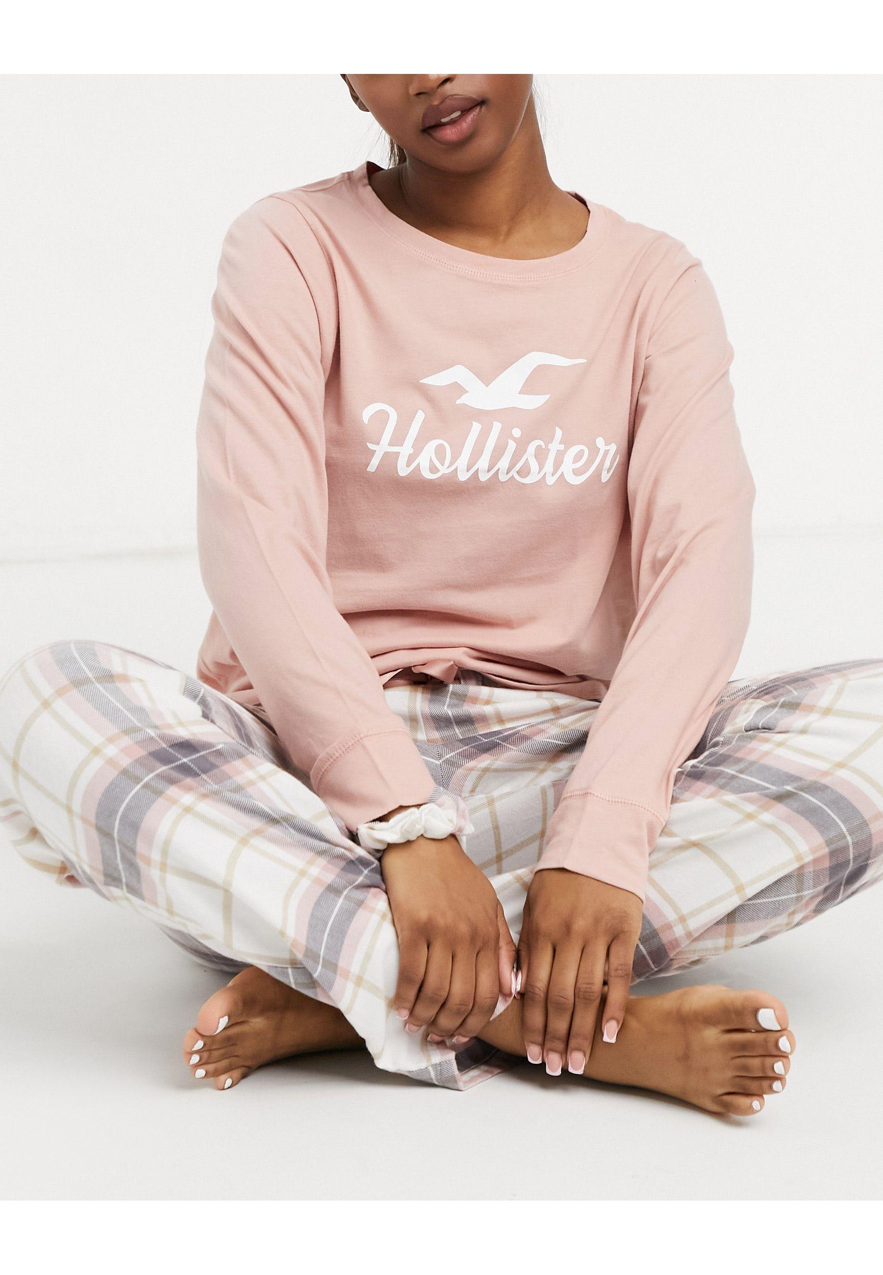 graphic tee flannel sleep set hollister