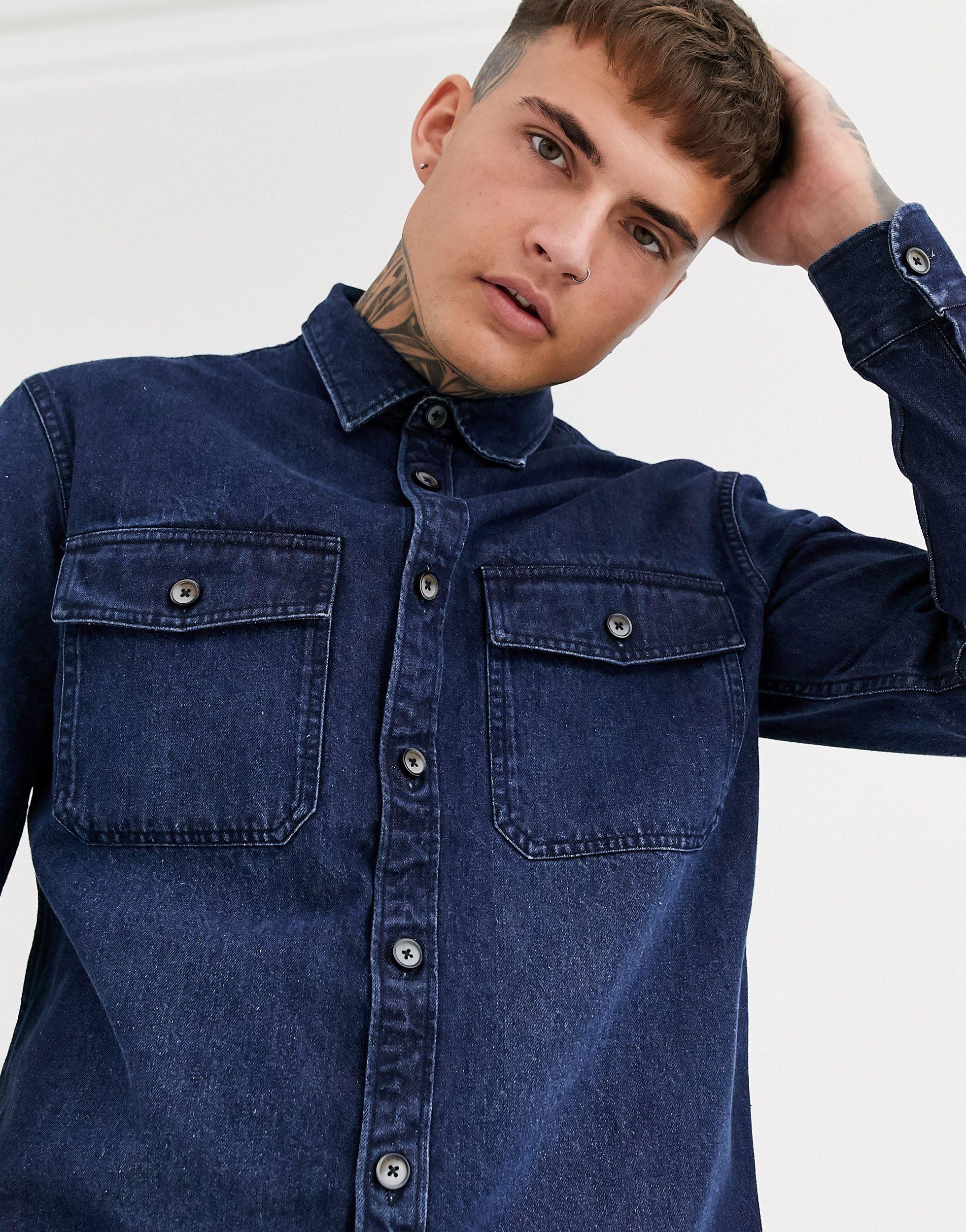 celio denim shirt