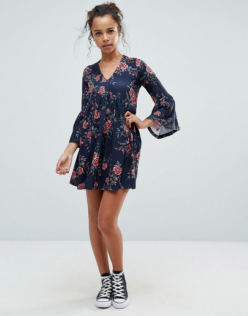 rose trumpet dress asos