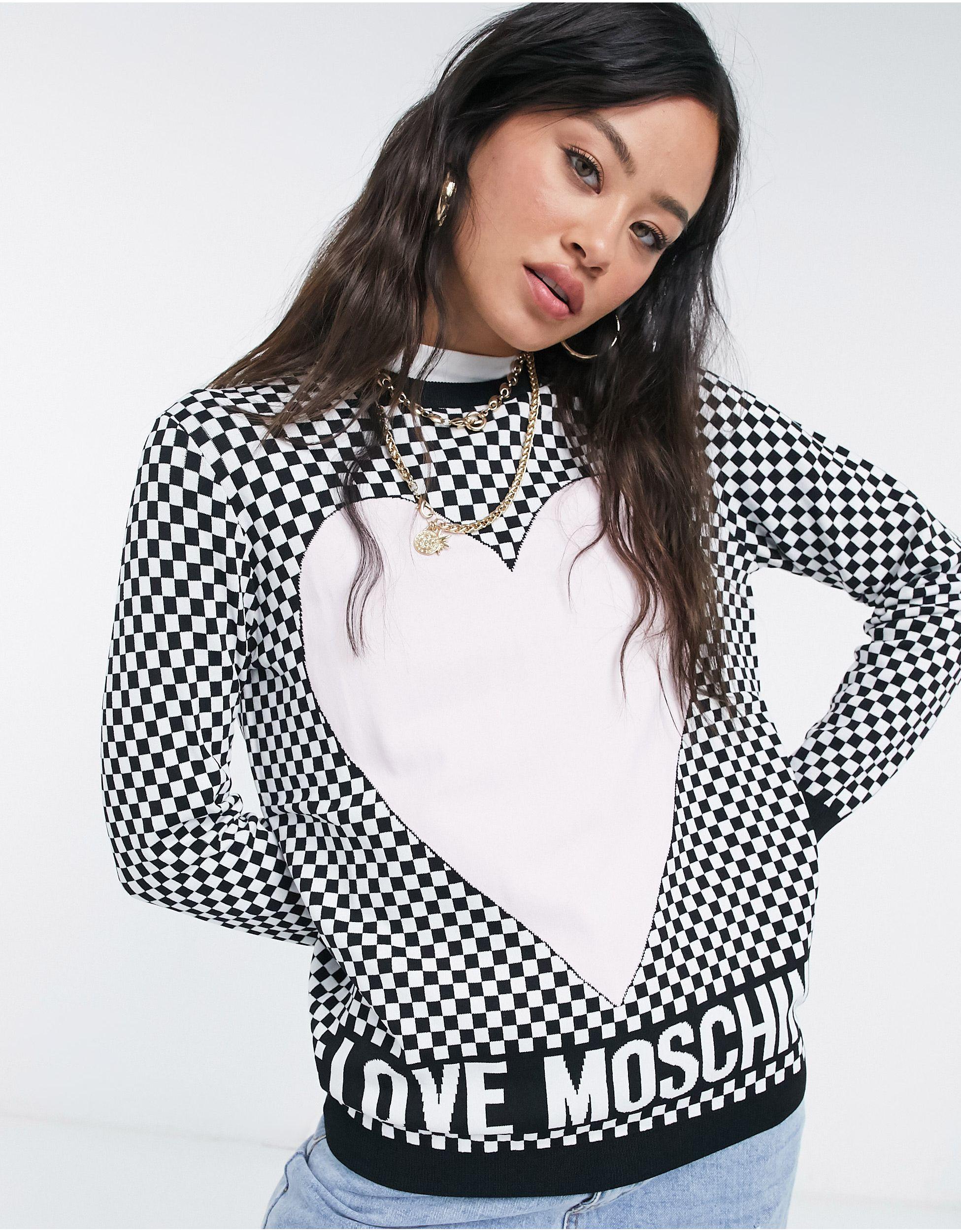 moschino heart jumper