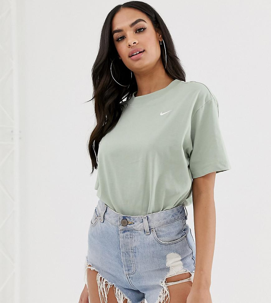 Nike Sage Green Mini Swoosh Oversized T shirt Lyst Australia
