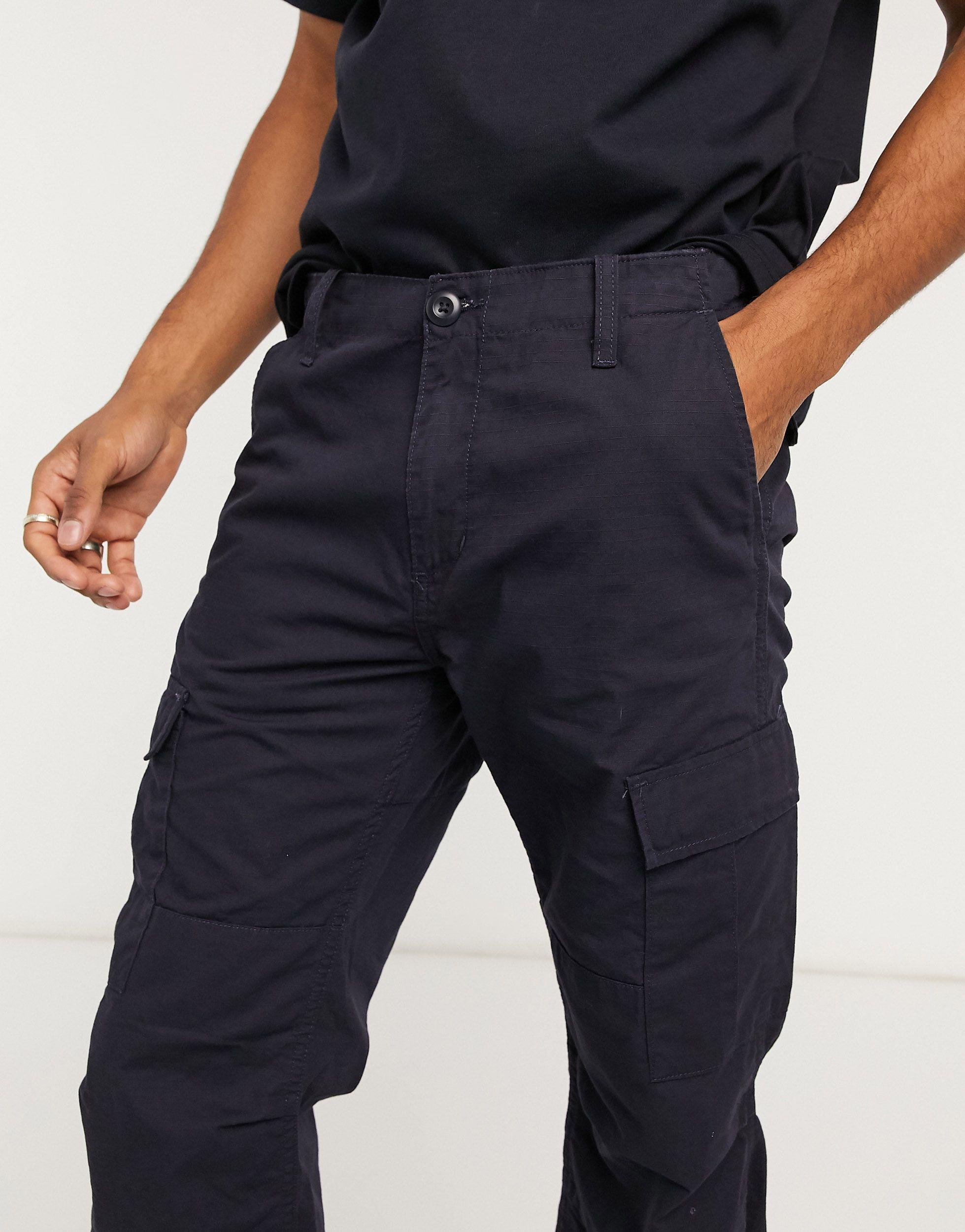 Carhartt Wip Pantalones cortos estilo cargo de aviación-Azul Marino Oscuro
