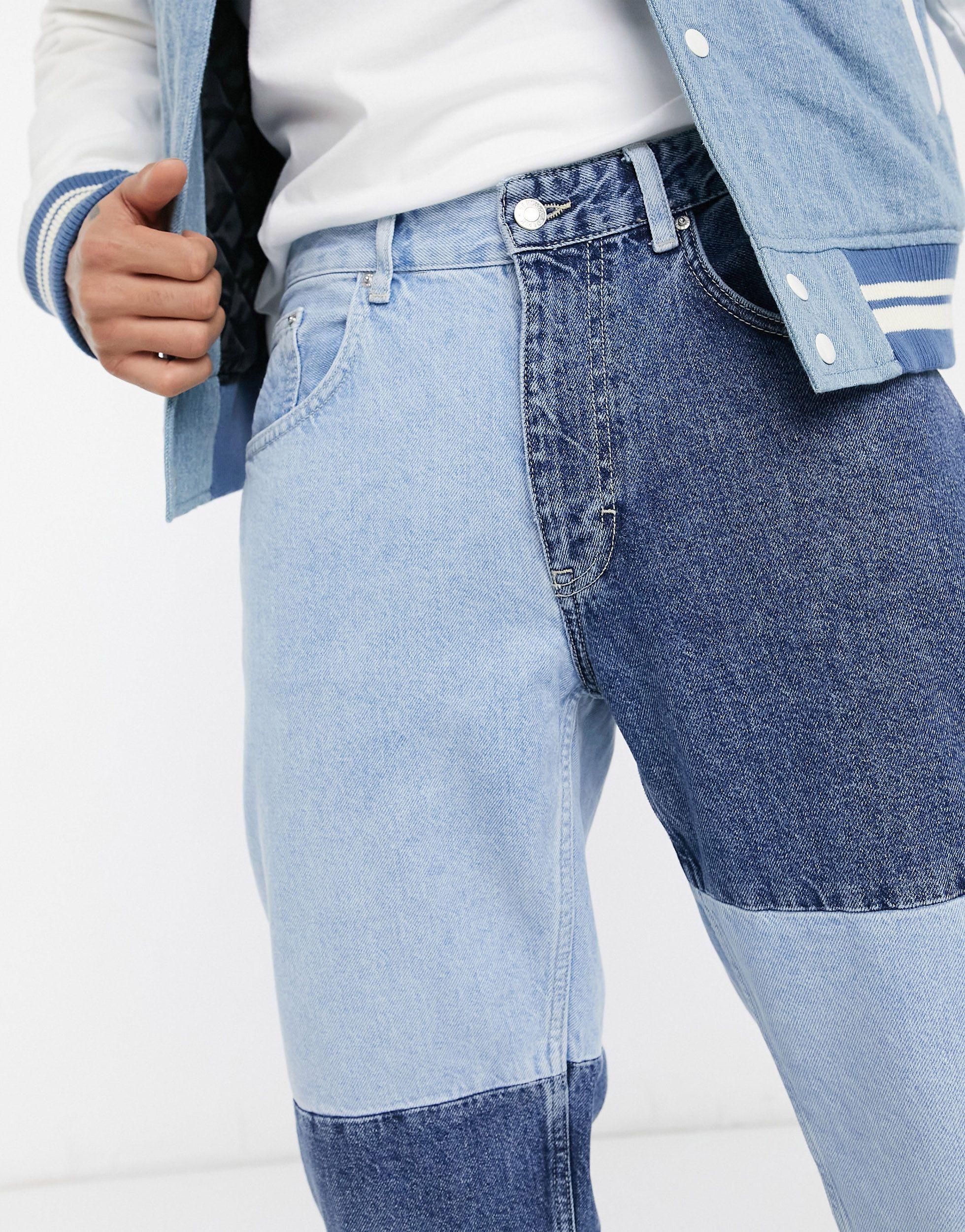 jean bicolore bershka