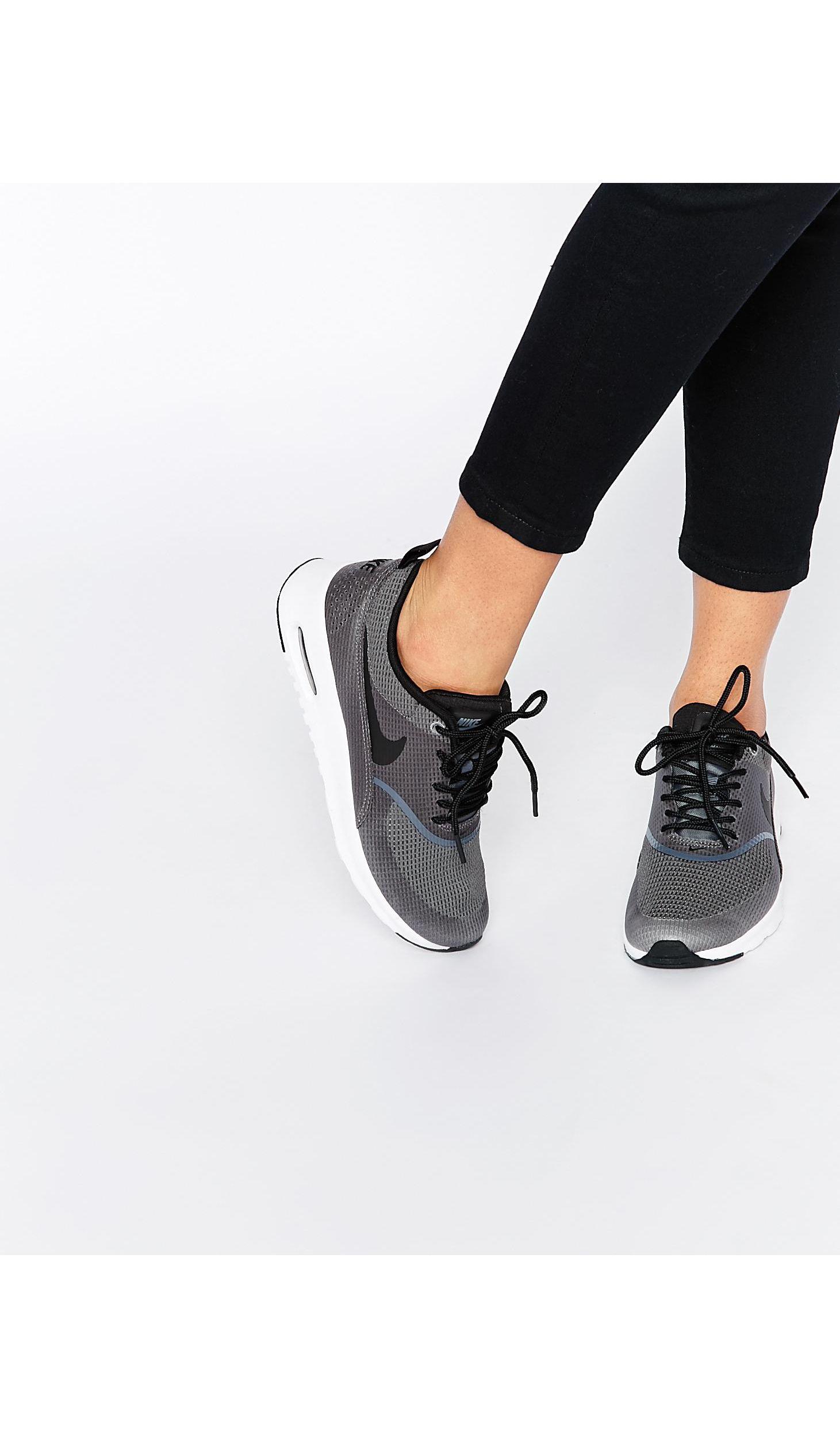 Nike Dark Air Max Thea Textured Trainers in Black Lyst UK