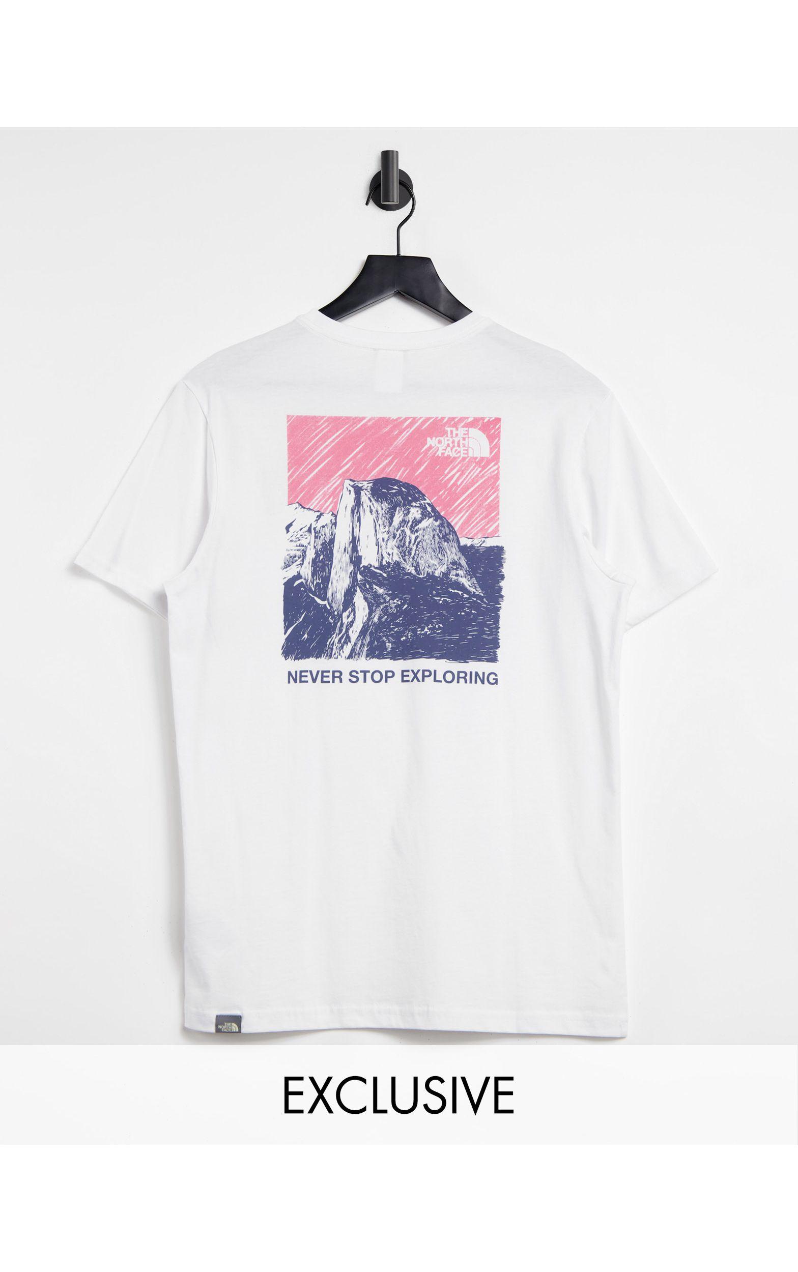 The North Face Illustrative Mountain T-shirt in White | Lyst Australia