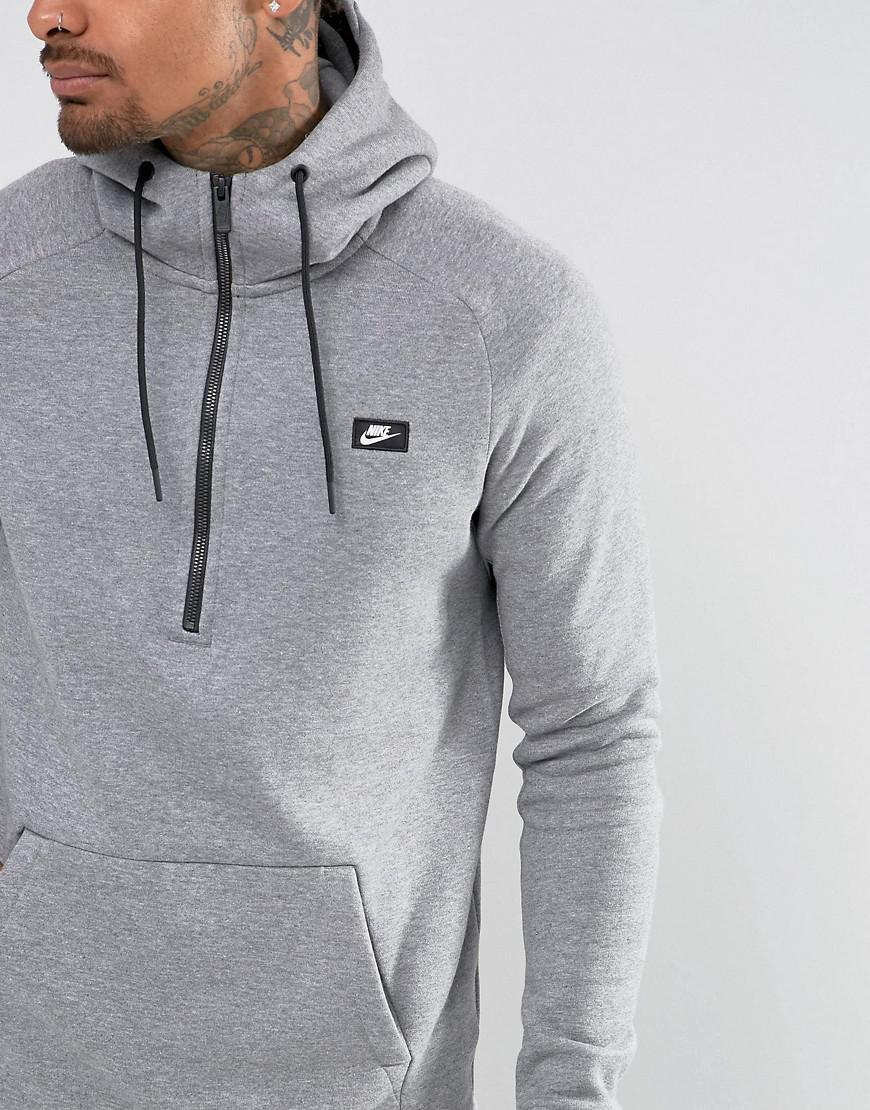 Nike Modern Half-zip Hoodie In Grey 885969-091 in Grey for Men | Lyst UK