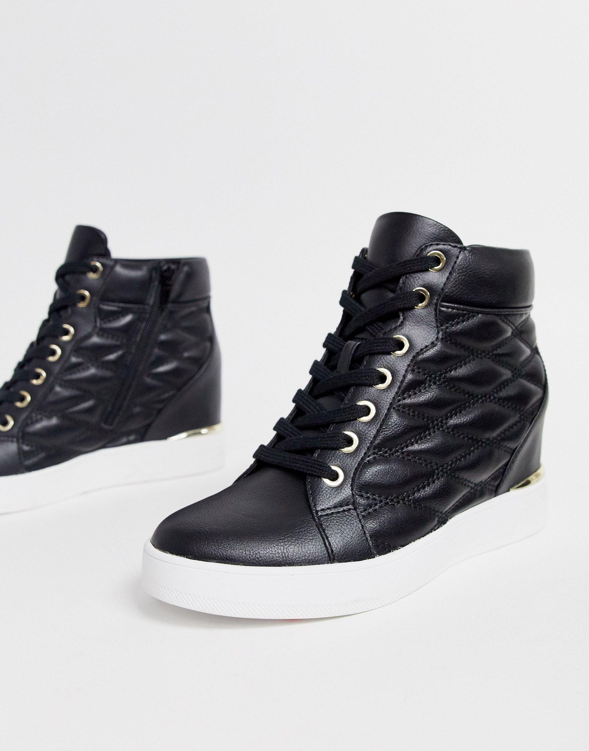 ALDO Afiravia Wedge Sneaker in Black | Lyst
