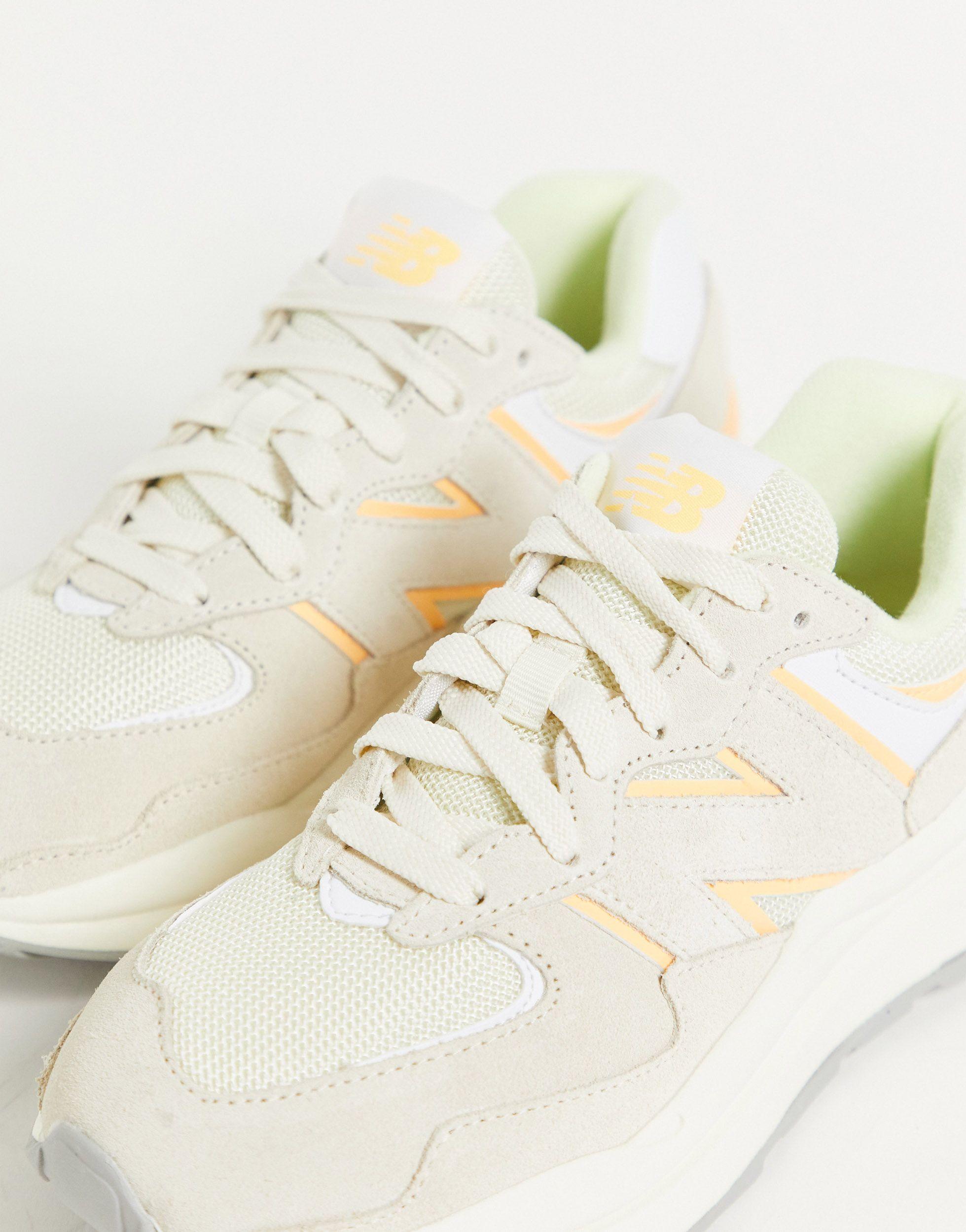New Balance 57/40 Suede Sneakers in Natural | Lyst