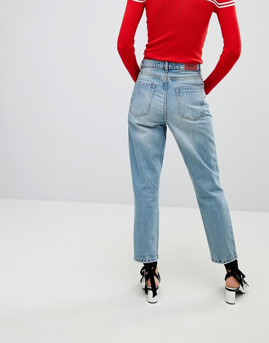 stradivarius mom fit jeans