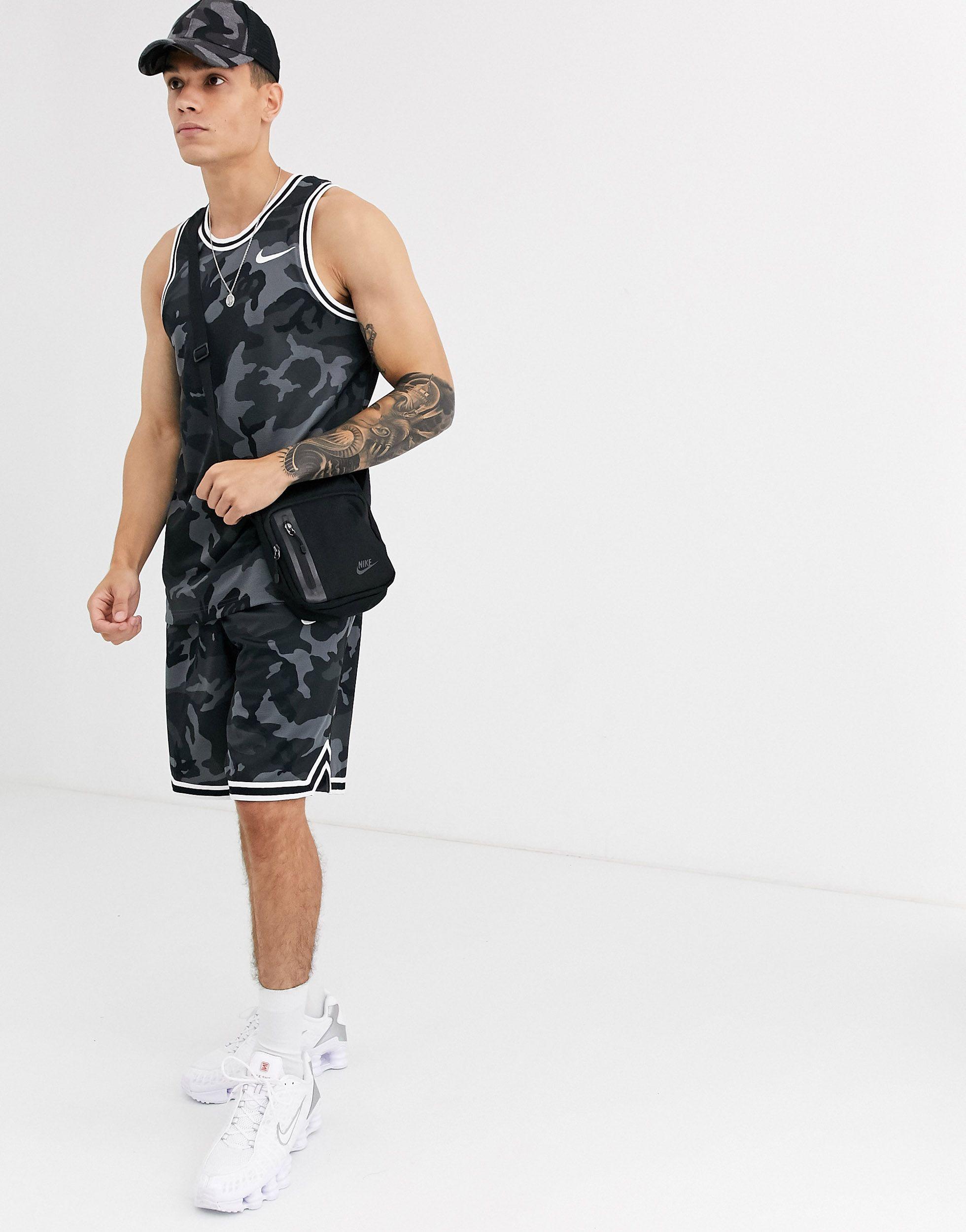 Nike Basketball Dna Camo Tank in Black for Men | Lyst