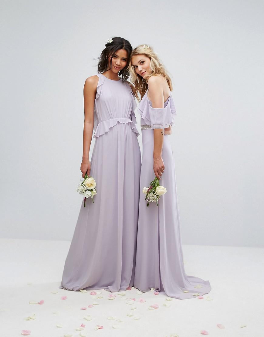 TFNC London Synthetic Wedding Frill Detail Maxi Dress With ...