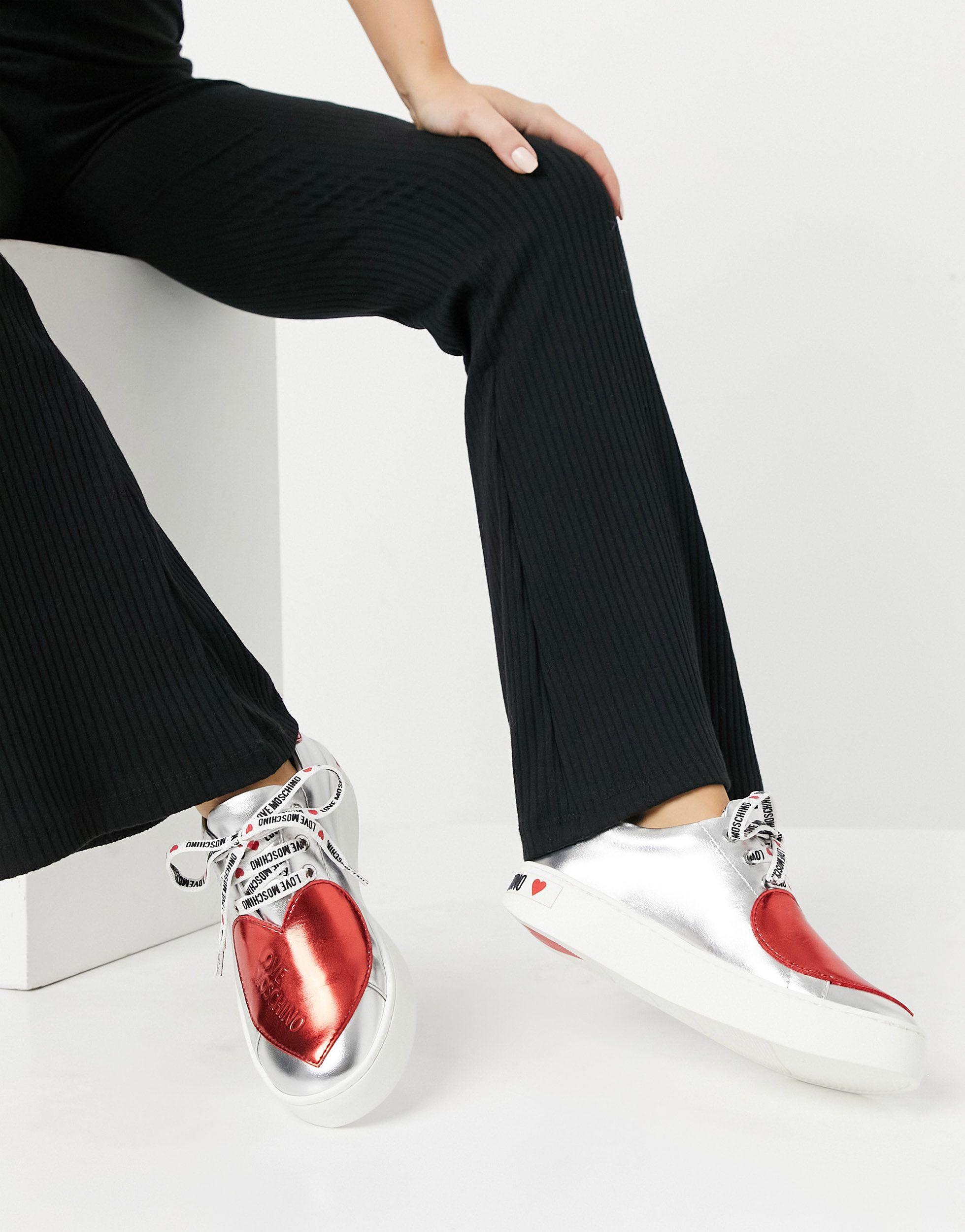 love moschino heart trainers