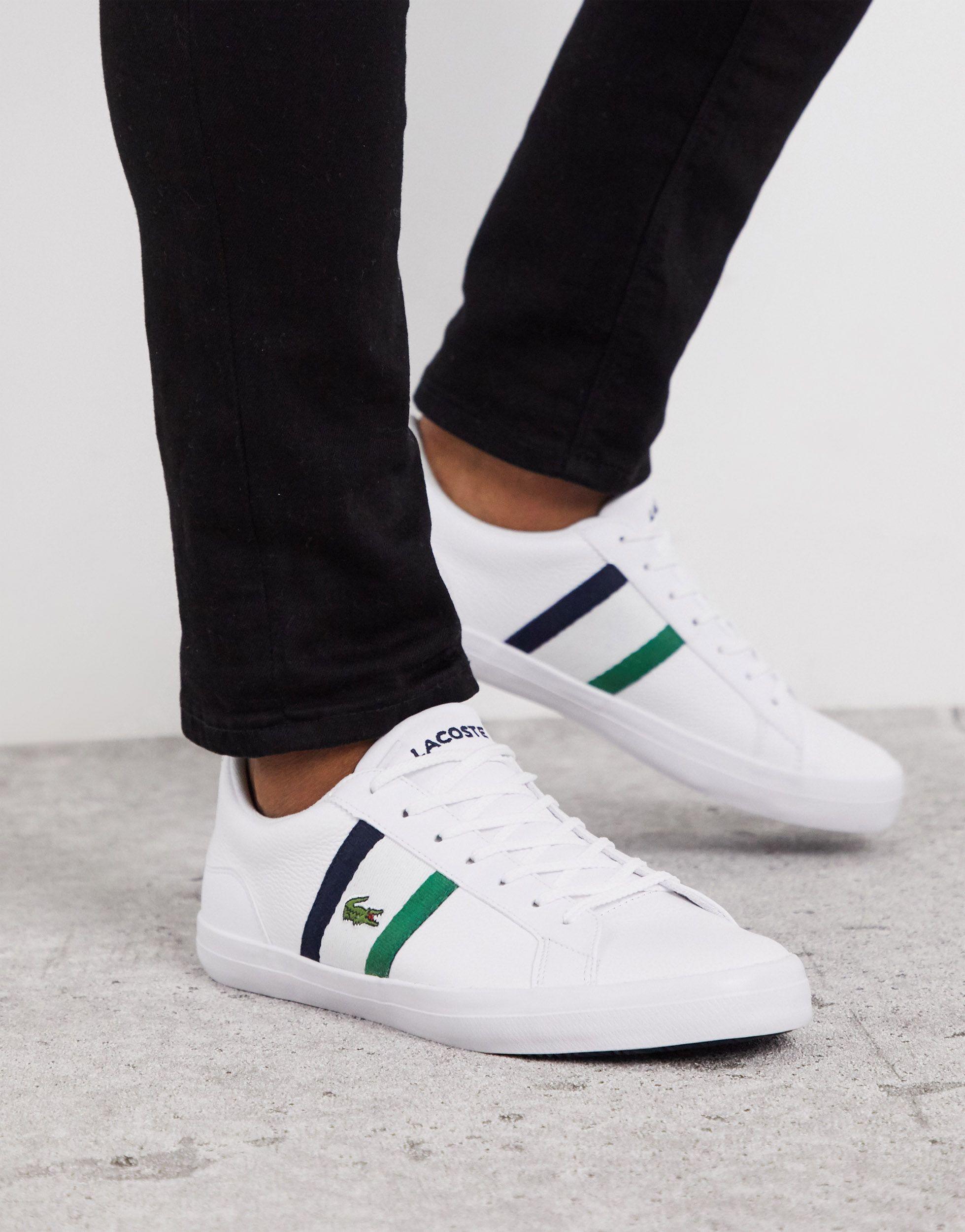 Zapatillas con rayas en blanco y azul marino lerond 119 Lacoste de Cuero de  color Blanco para hombre | Lyst