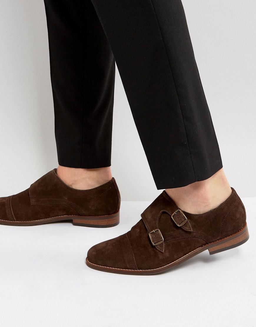 Brown Leather Monk Strap Shoes Dune Brown Leather Monk Strap Shoes Dune