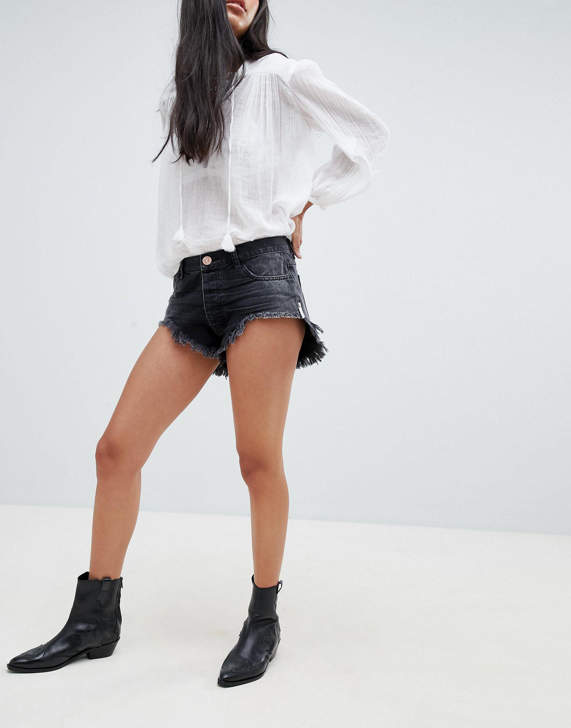 One Teaspoon Rollers Denim Shorts With 