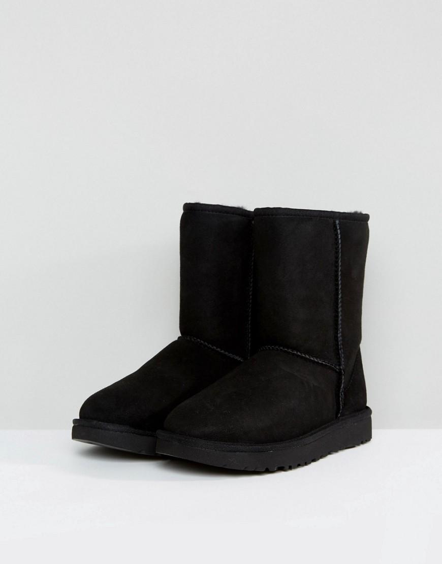 UGG Suede Classic Short Ii Black Boots - Lyst