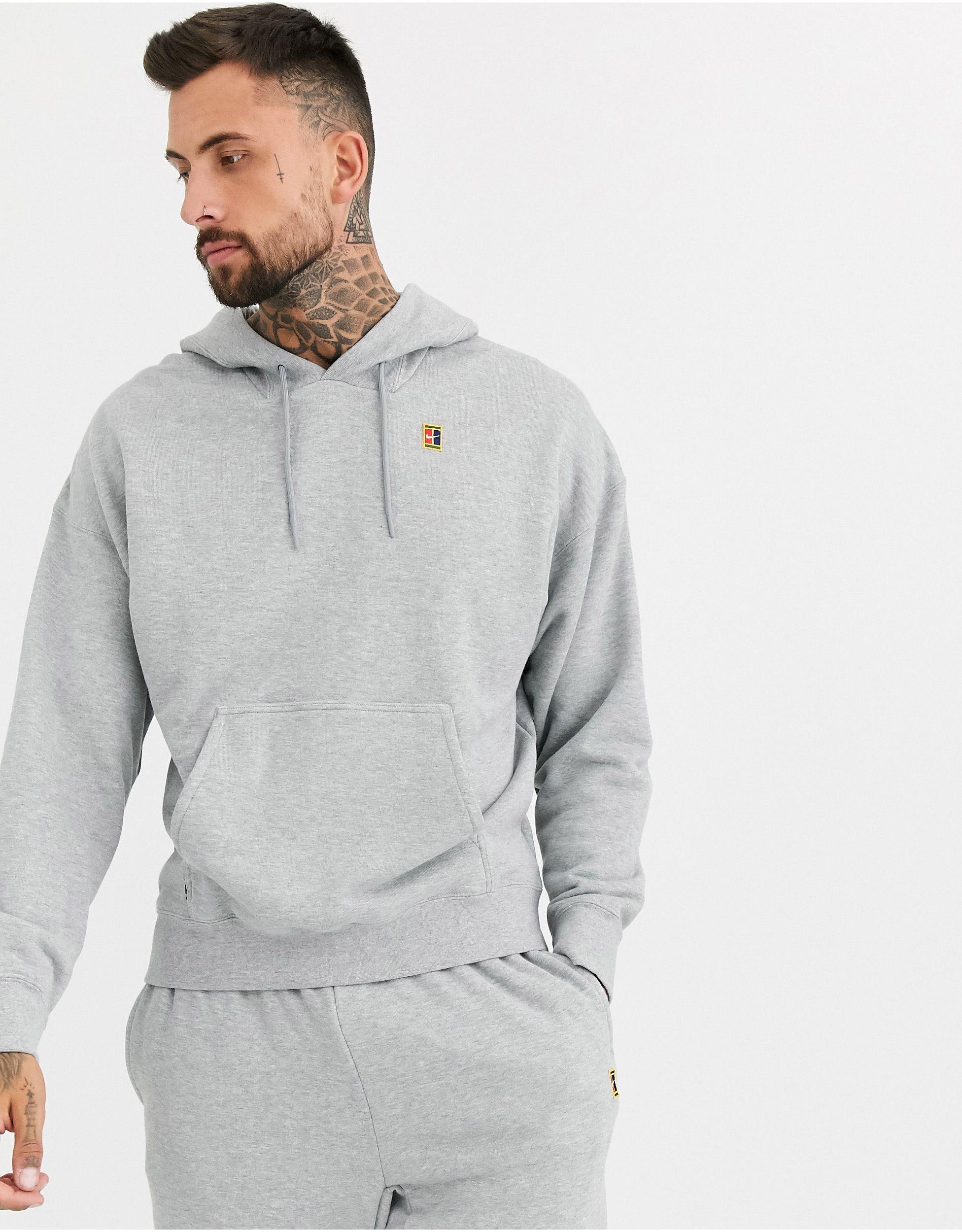 Nike Court Fleece Tennis Hoodie (dark Grey Heather) - Clearance Sale in Grey  for Men | Lyst UK