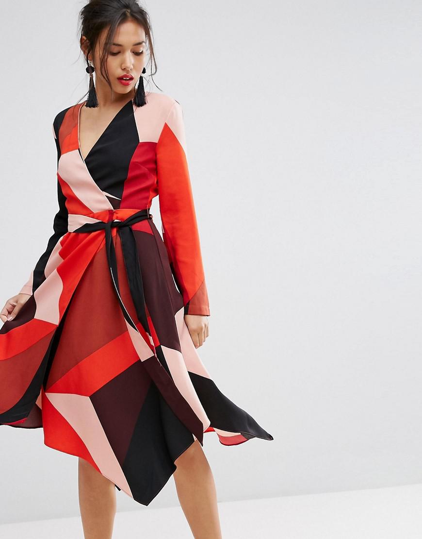 Warehouse red hotsell wrap dress