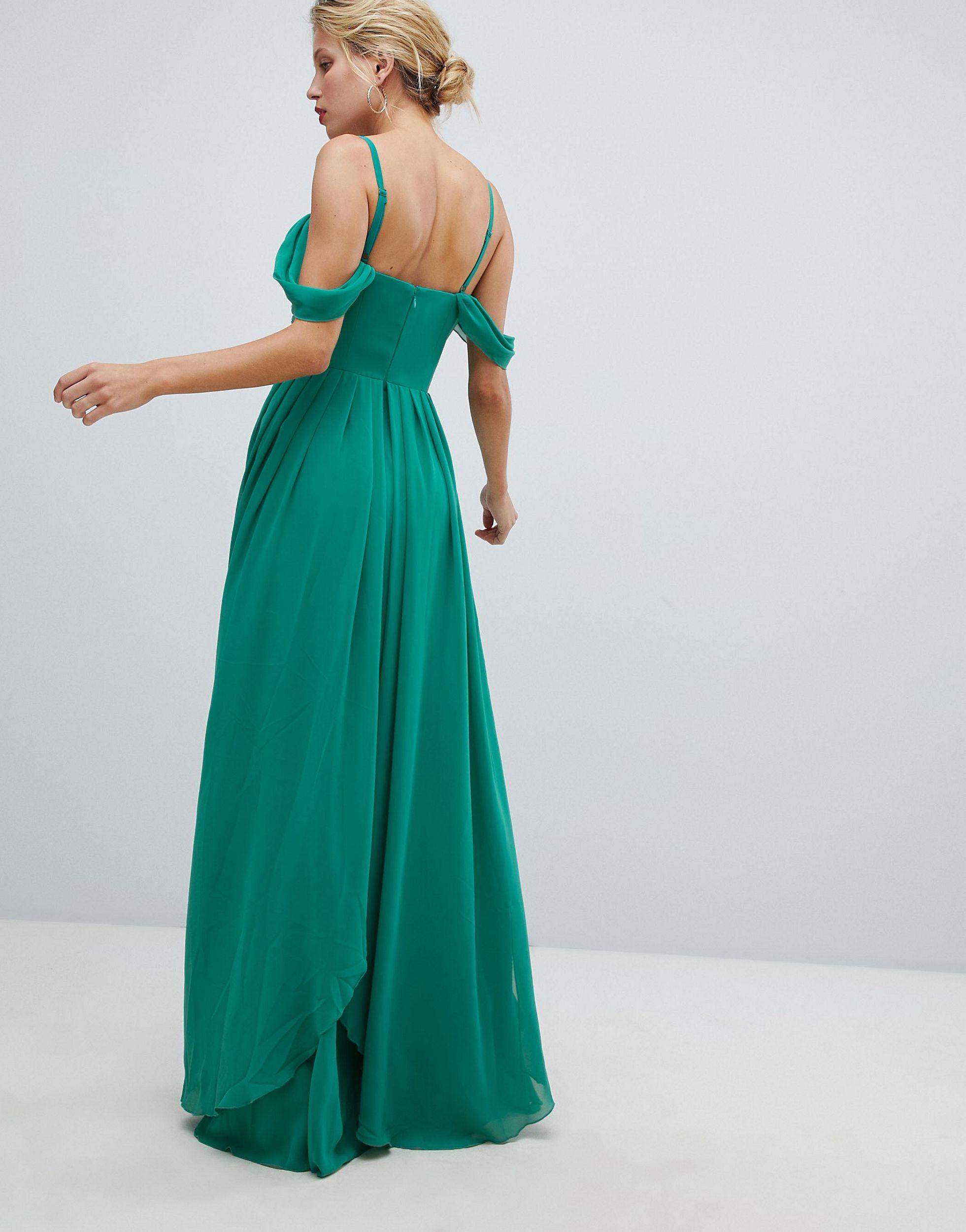 green floaty maxi dress