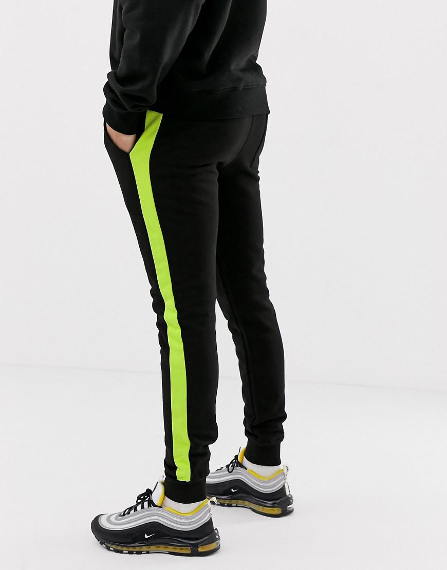 black and green joggers