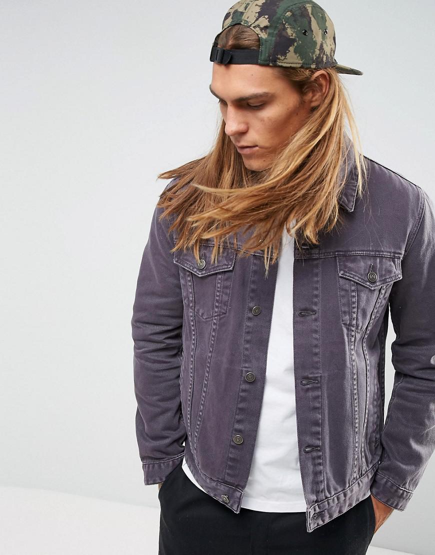 purple denim jacket men