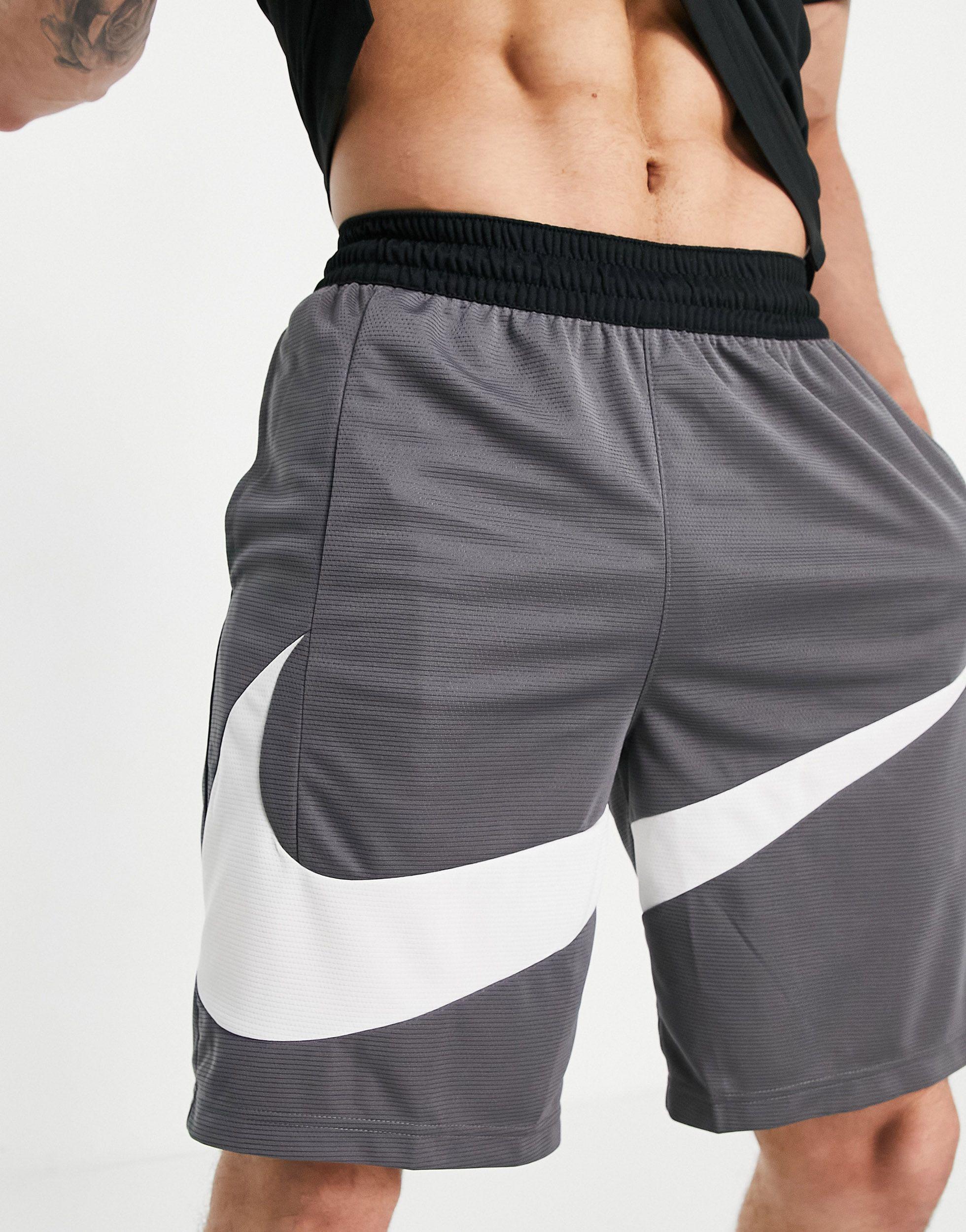 Nike Basketball Swoosh Logo Shorts in Grey (Grey) for Men | Lyst Canada