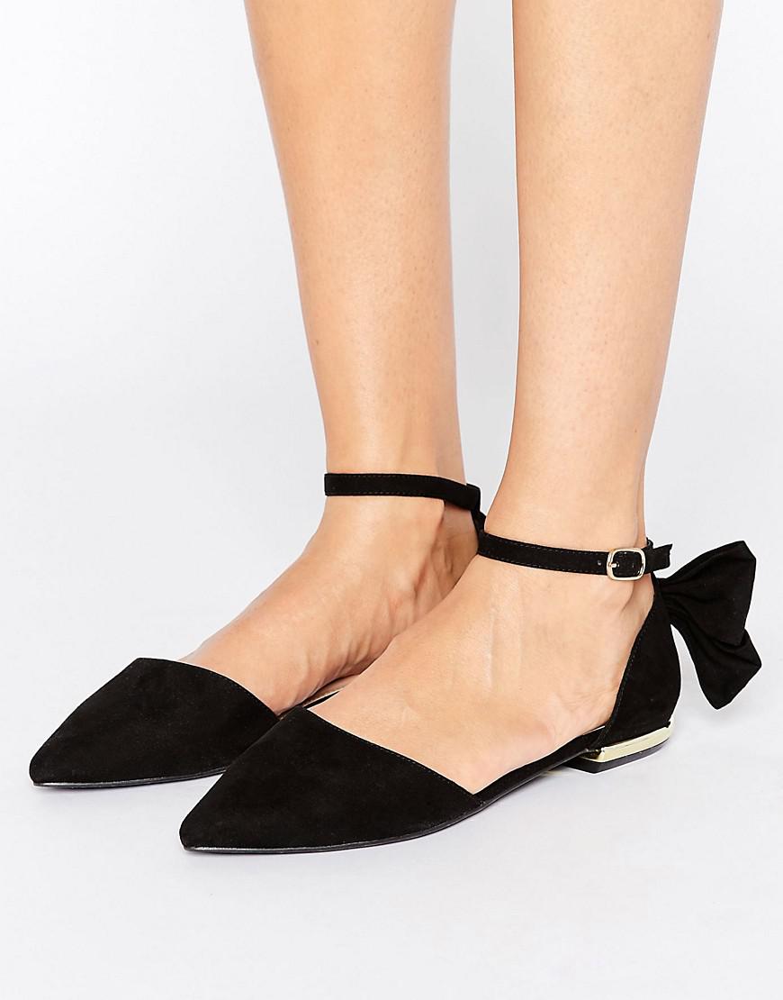 Miss Kg Norah Bow Flat Shoe in Black - Lyst