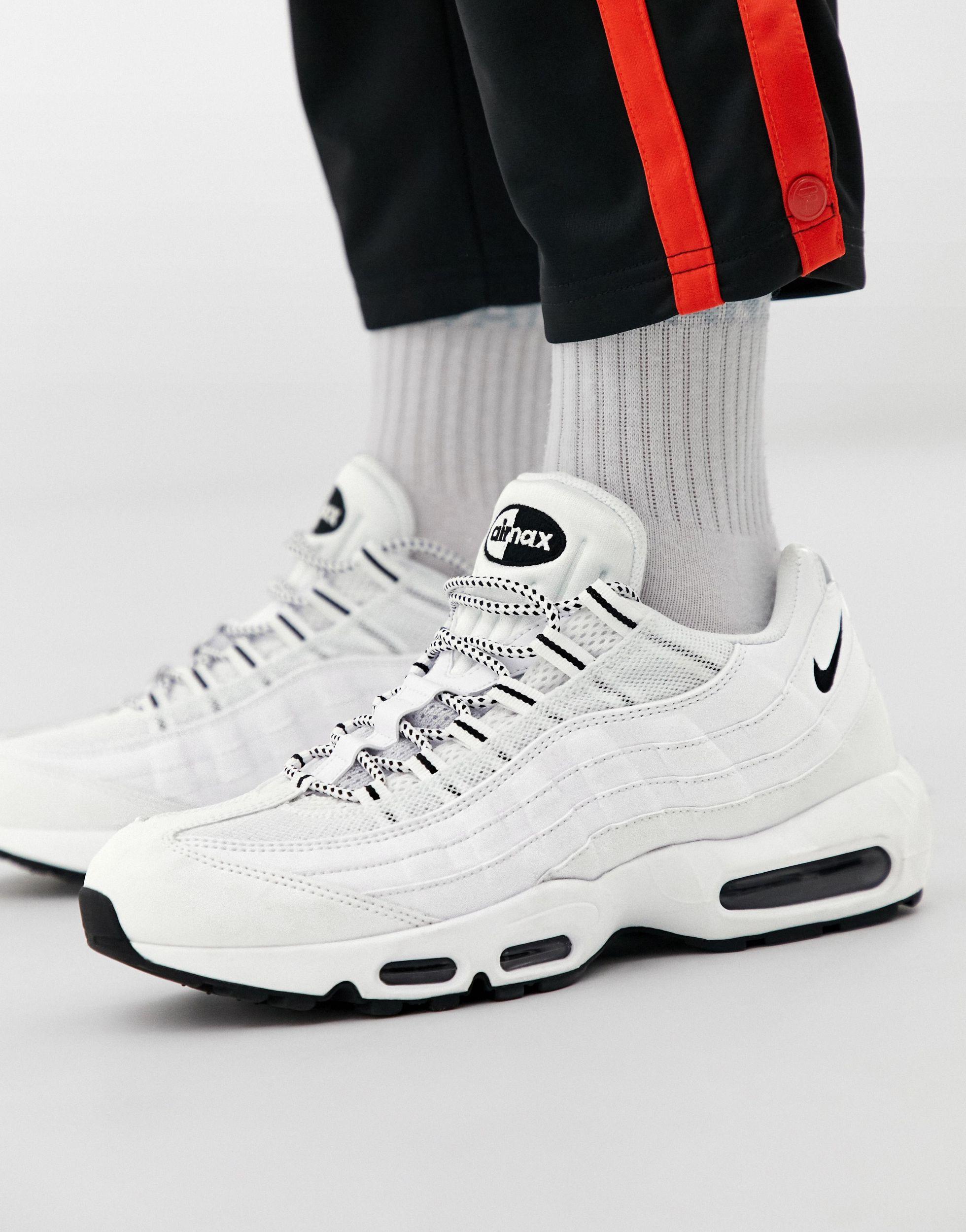 Nike Leer Air Max 95 - Leren Sneakers in het Zwart voor heren - Lyst