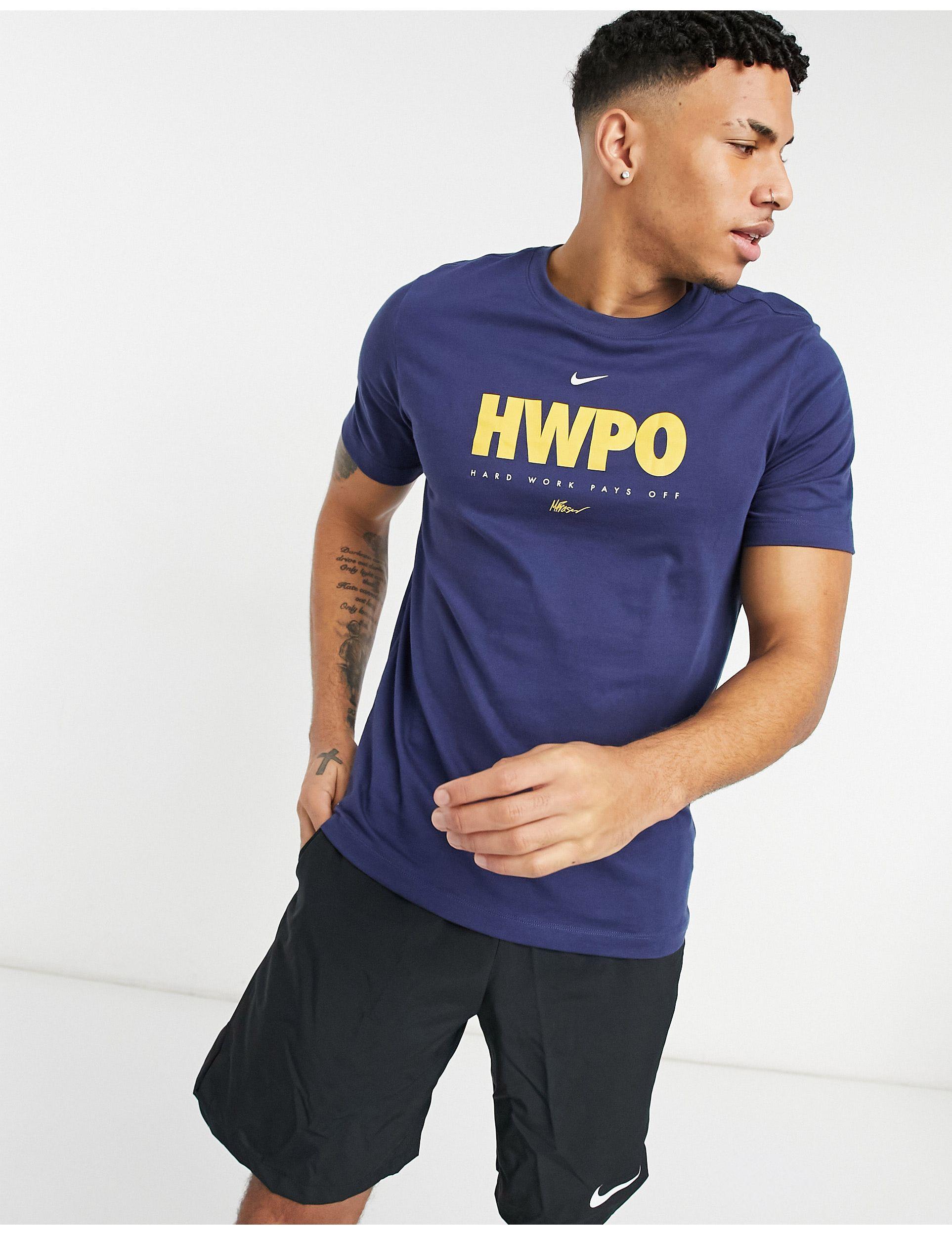 Nike Hwpo Graphic T-shirt in Navy (Blue) for Men - Lyst