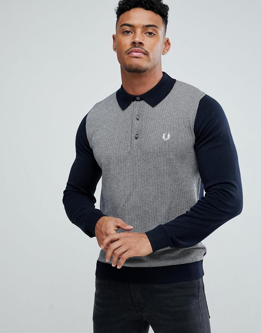 fred perry long sleeve knitted polo