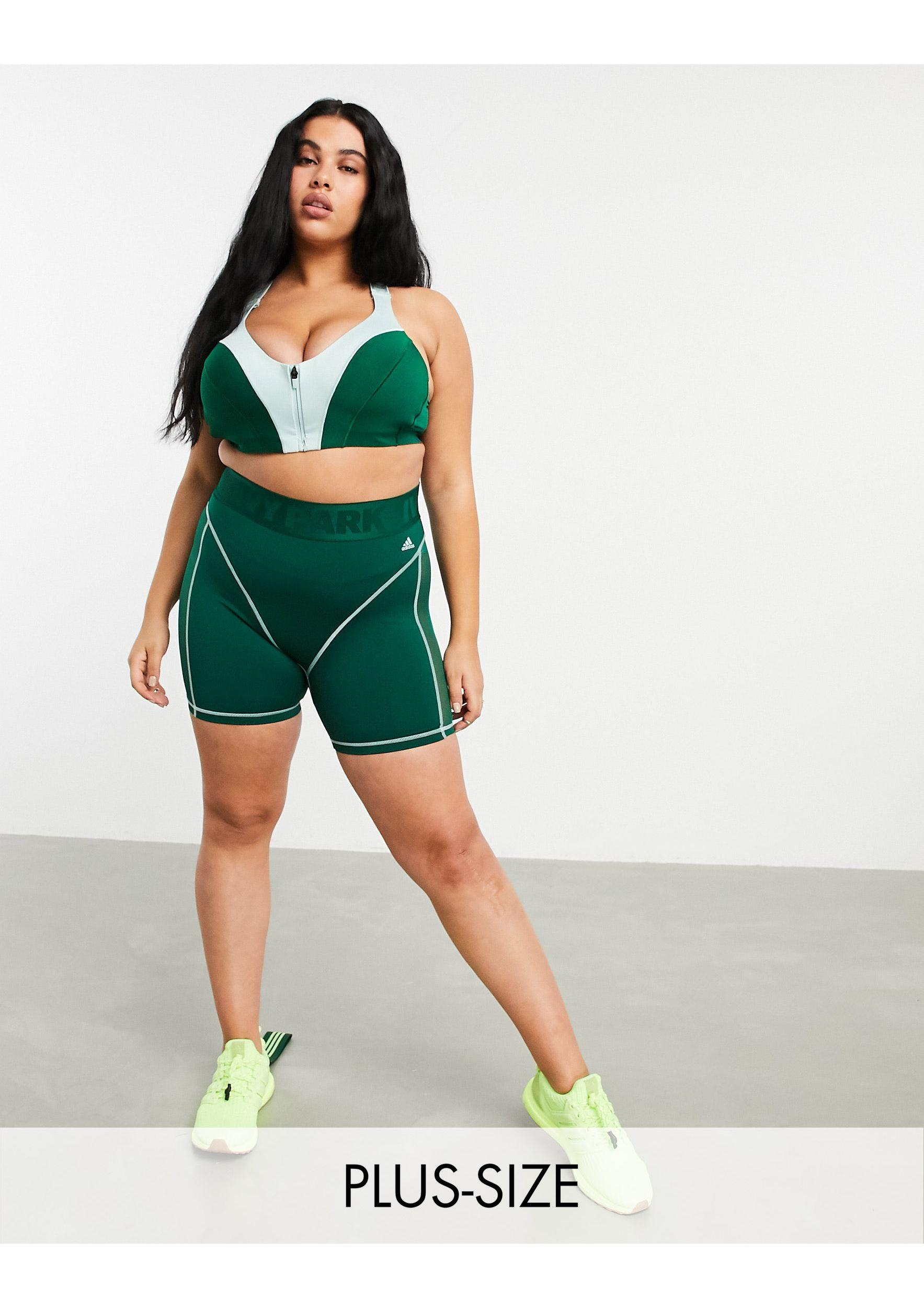 Adidas x Plus - Pantaloncini leggings con pannelli di Ivy Park in Verde |  Lyst