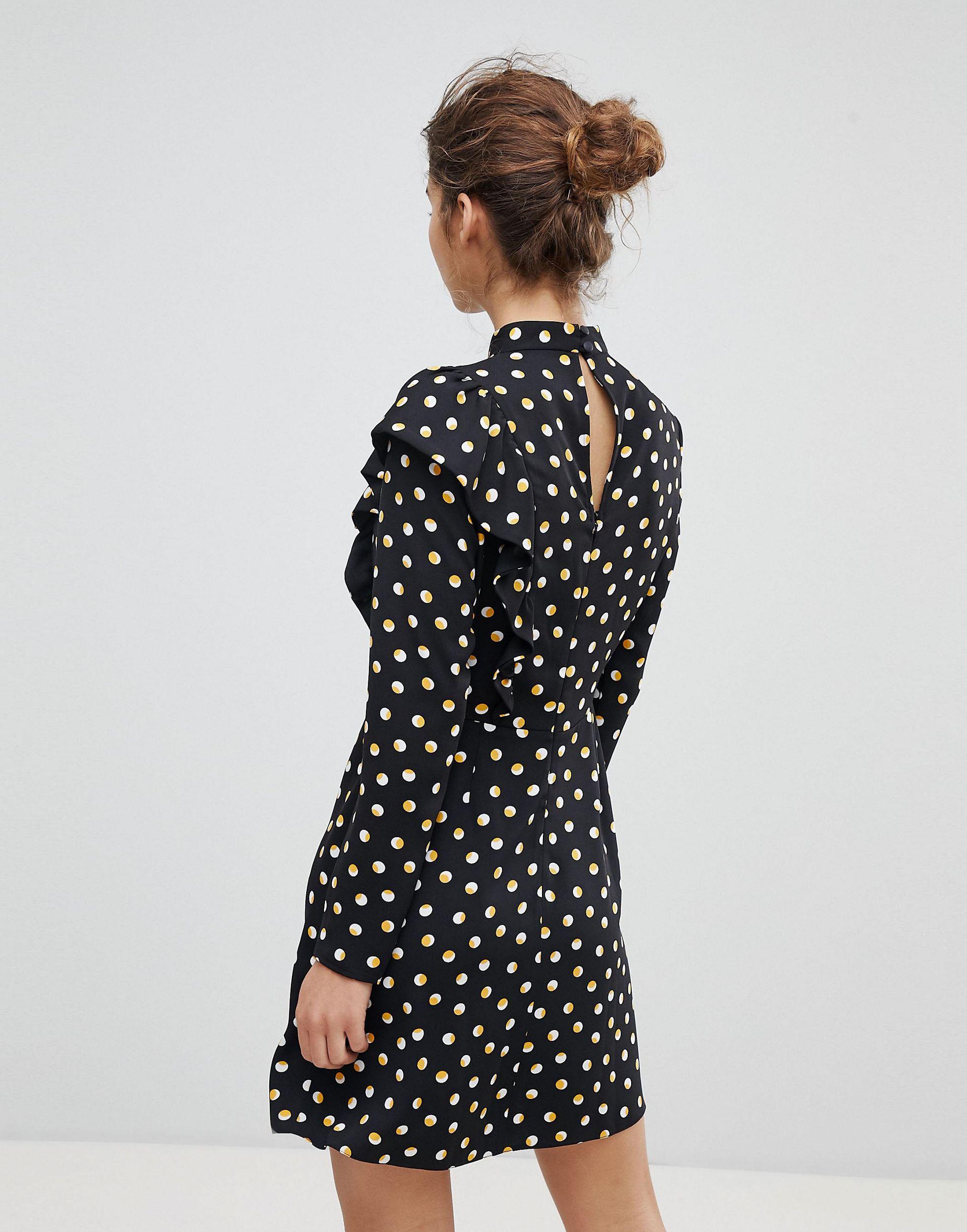 miss selfridge polka dot dress