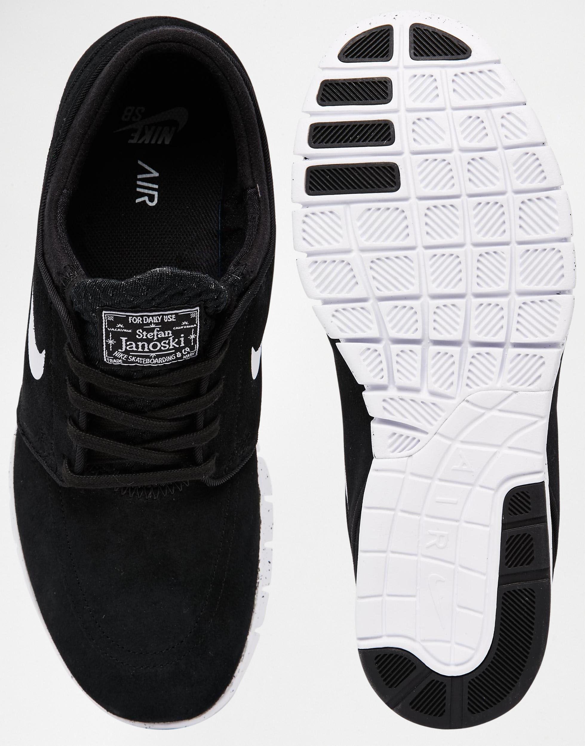 Nike Leer Stefan Janoski - Max - Sneakers in het Zwart voor heren - Lyst