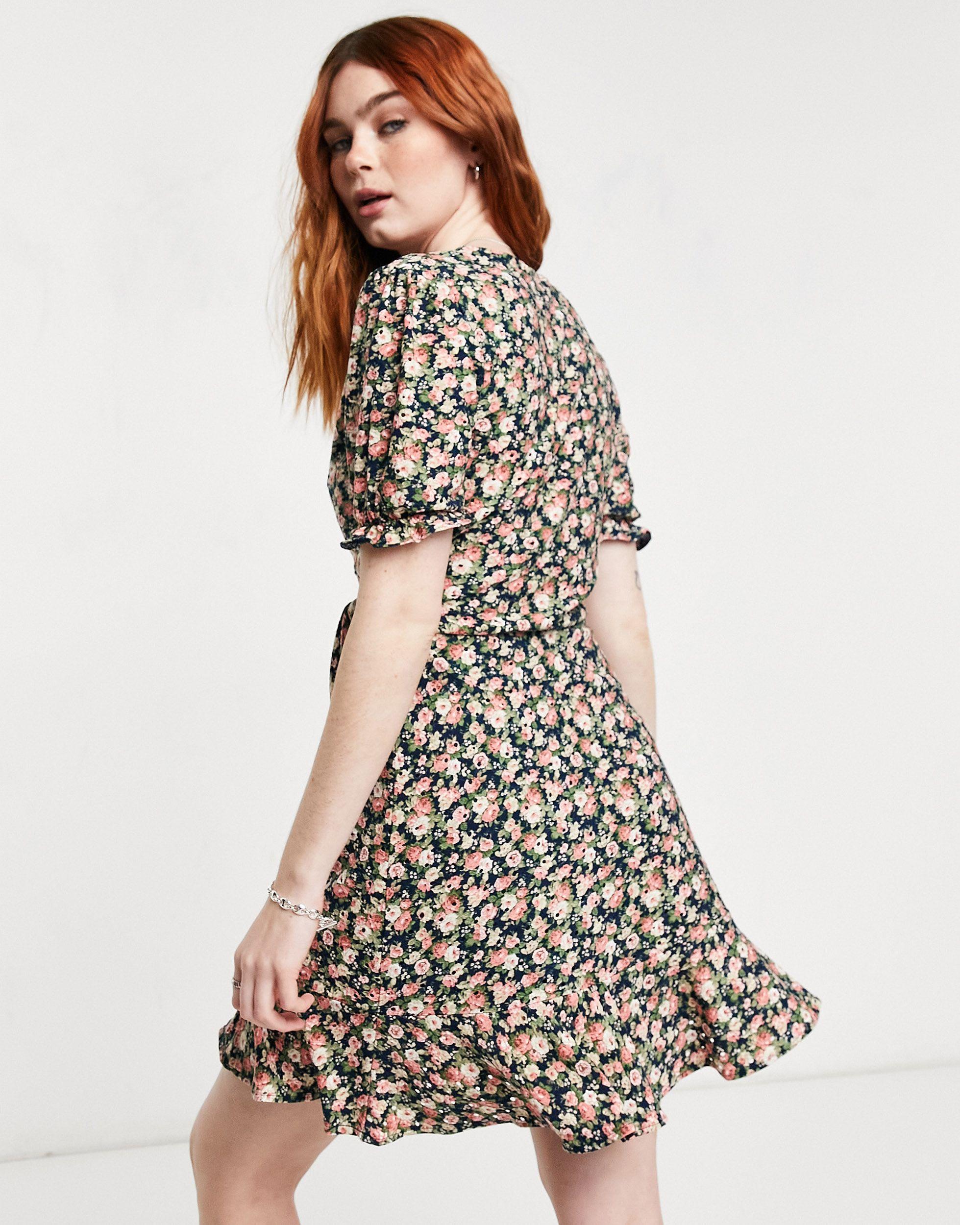 Oasis Ditsy Broderie Dress | Lyst